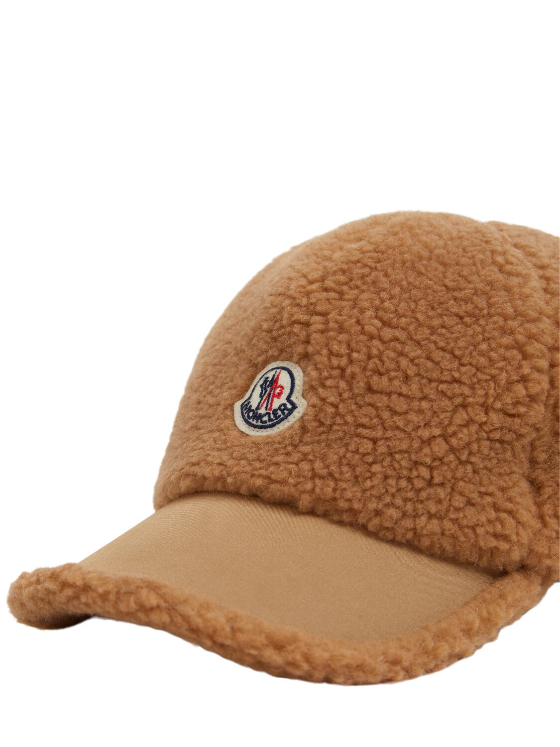 Shop Moncler Wool Blend Baseball Cap In Beige