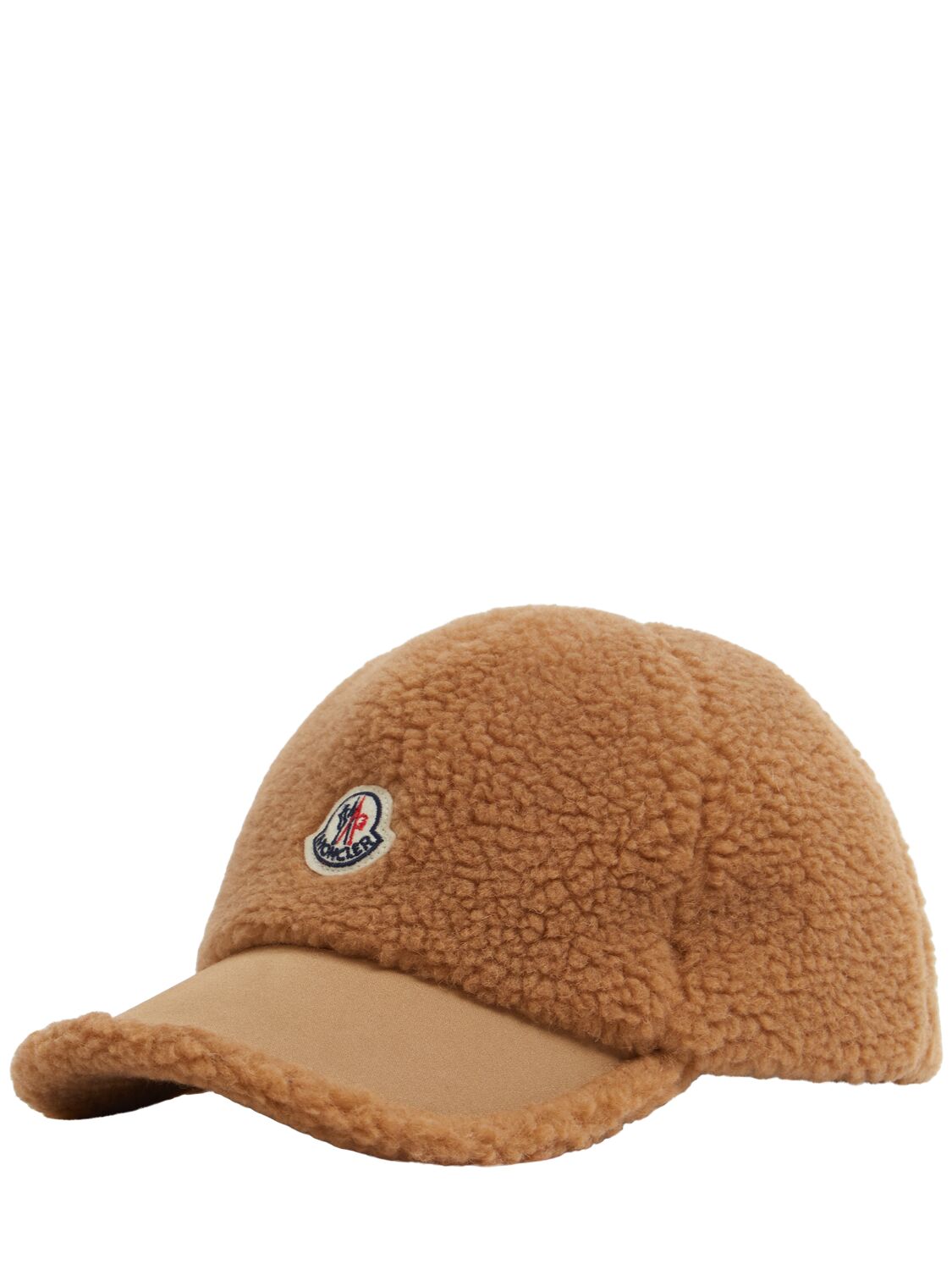 Shop Moncler Wool Blend Baseball Cap In Beige