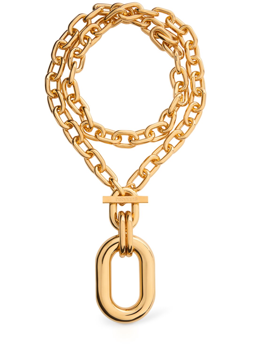 Rabanne Xl Link Pendant Necklace In Gold