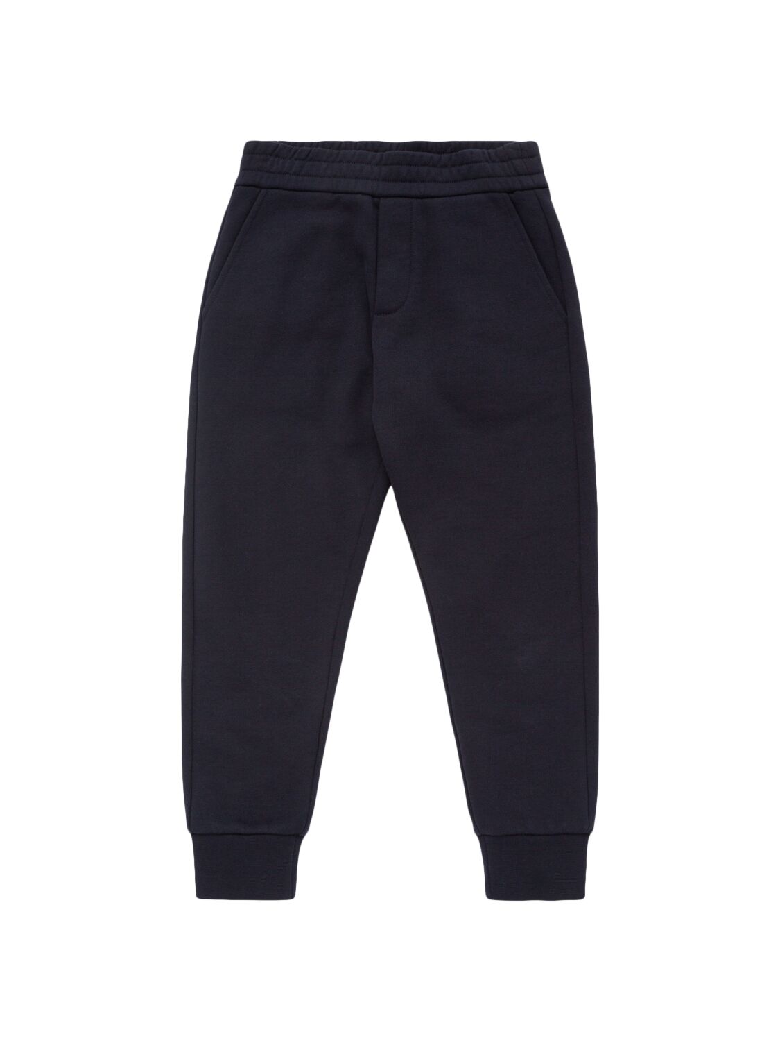 Moncler Cotton Fleece Sweatpants In Blue