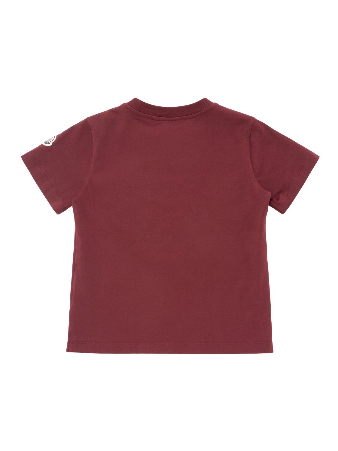 Shop Moncler Logo Cotton Jersey T-shirt In Red