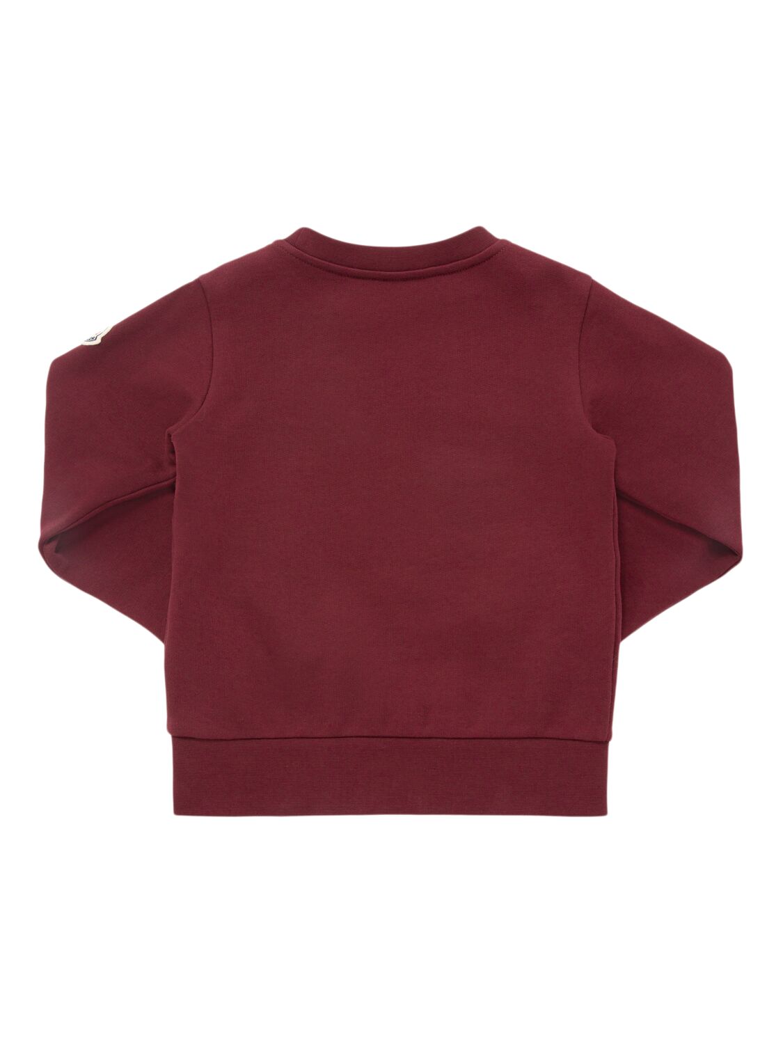 Shop Moncler Logo Cotton Sweatshirt In Red