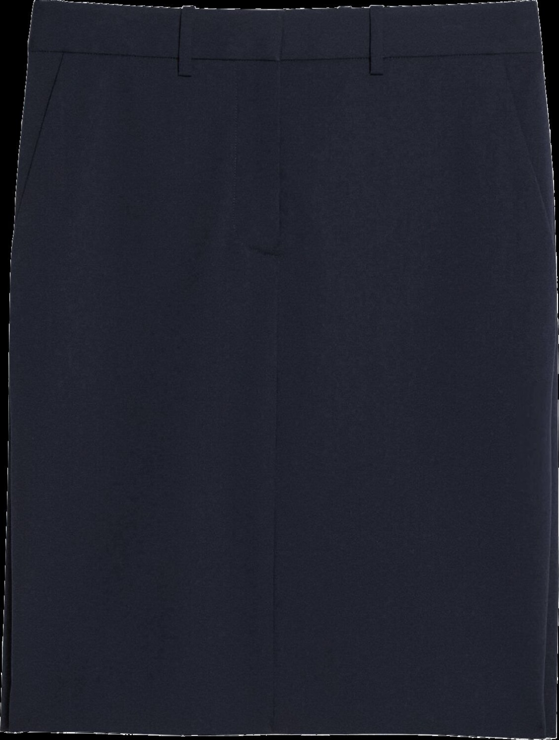 Helmut Lang Tailored Wool Midi Skirt In Black