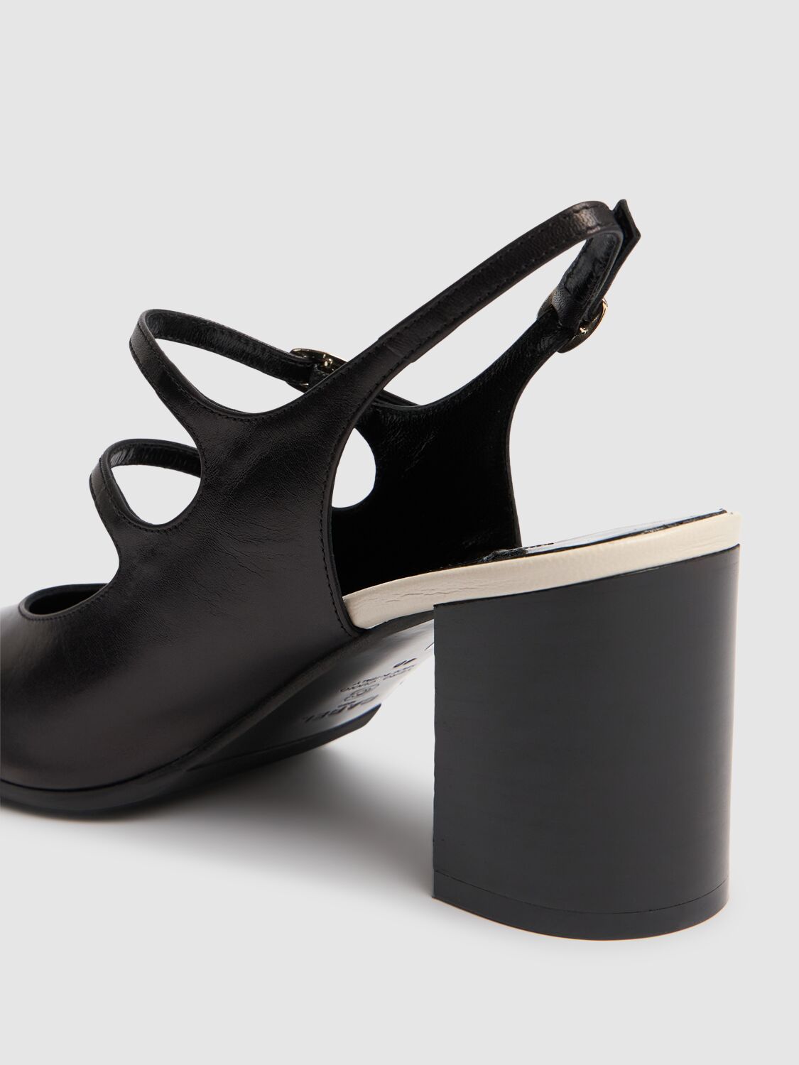 CAREL 60MM PAPAYA LEATHER SLINGBACK PUMPS 