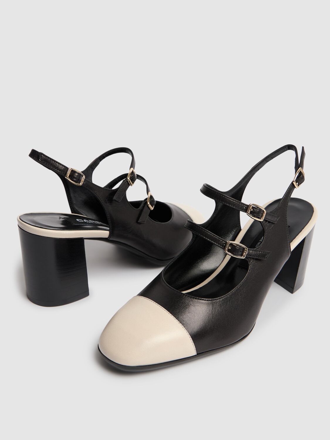 CAREL 60MM PAPAYA LEATHER SLINGBACK PUMPS 