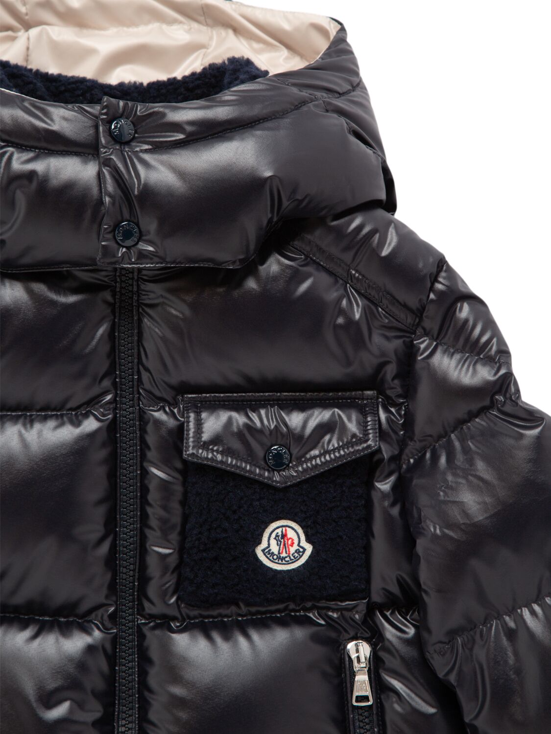 Shop Moncler Yule Tech Down Jacket In Midnight Blue