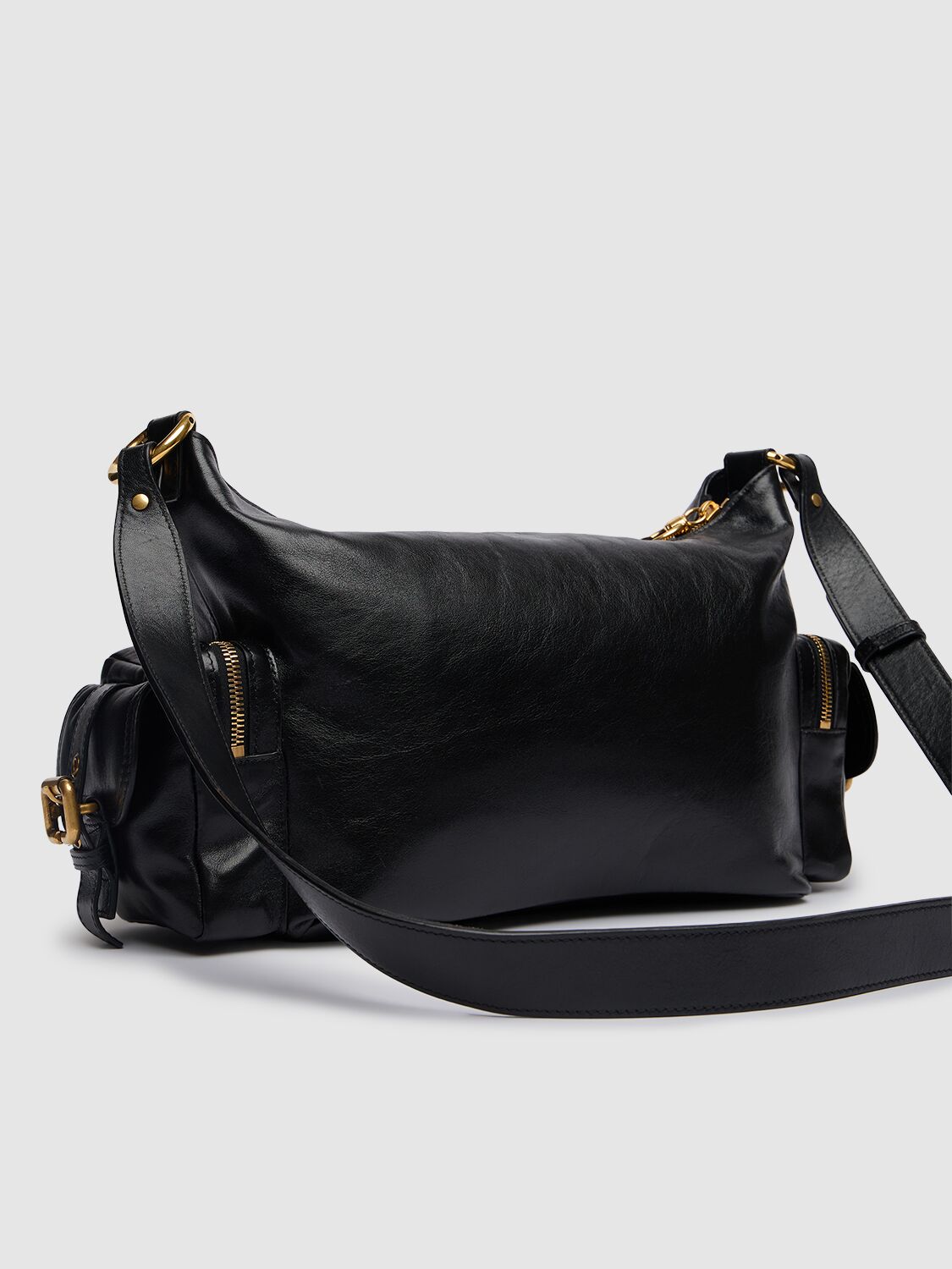 Shop Chloé Camera Smooth Leather Bag In Black