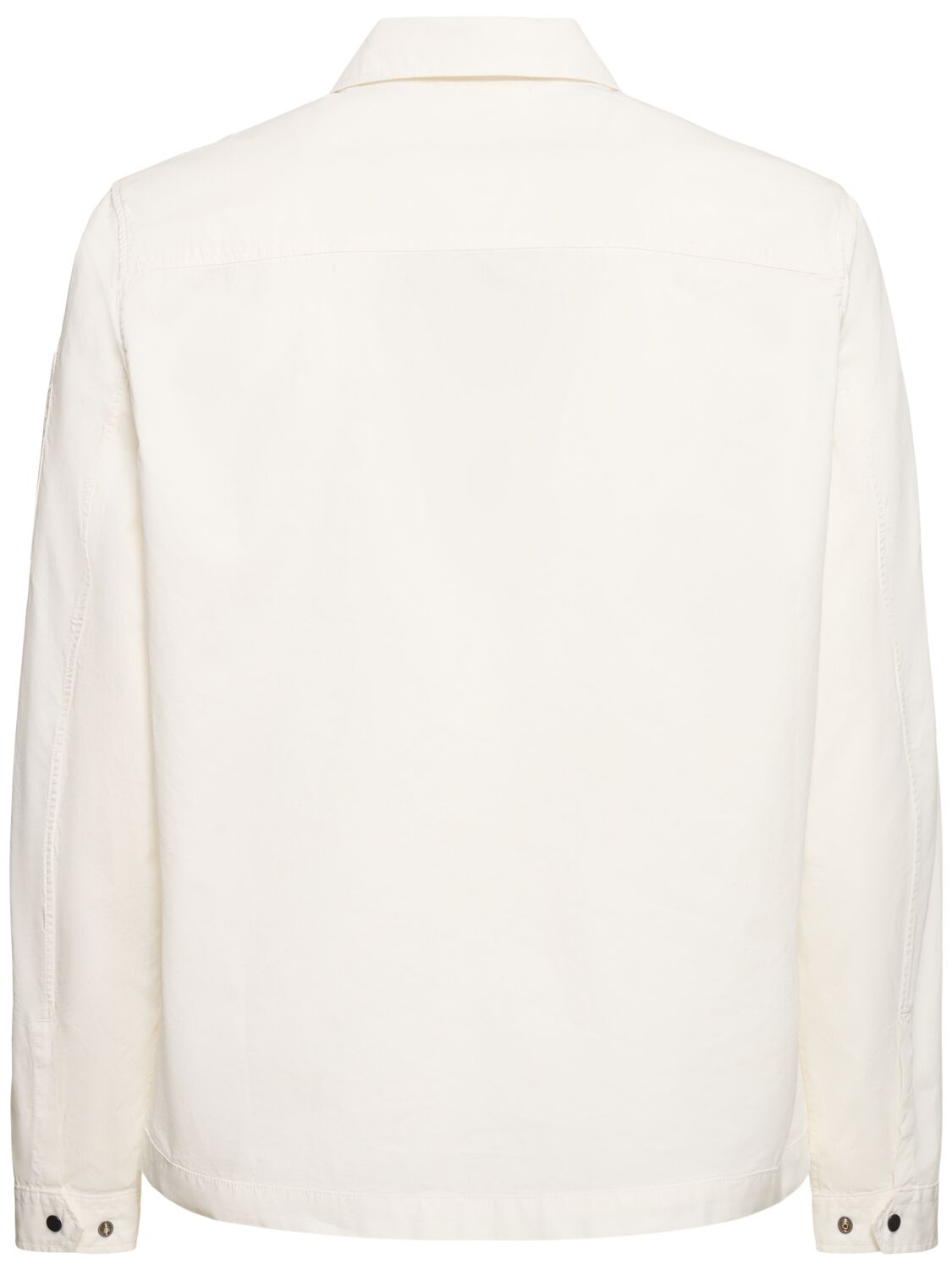 Shop C.p. Company Cotton Utility Overshirt In Gauze White