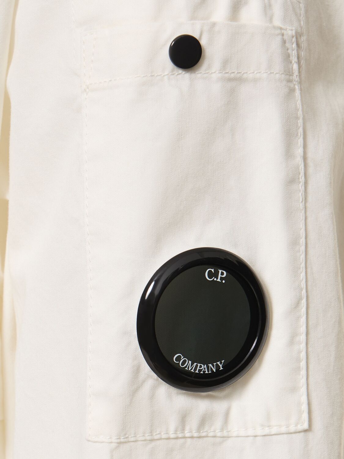 Shop C.p. Company Cotton Utility Overshirt In Gauze White