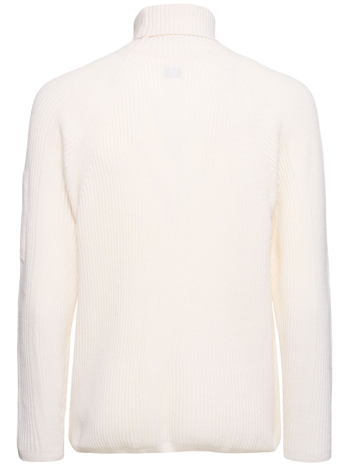 Shop C.p. Company Wool Blend Turtleneck Sweater In Beige