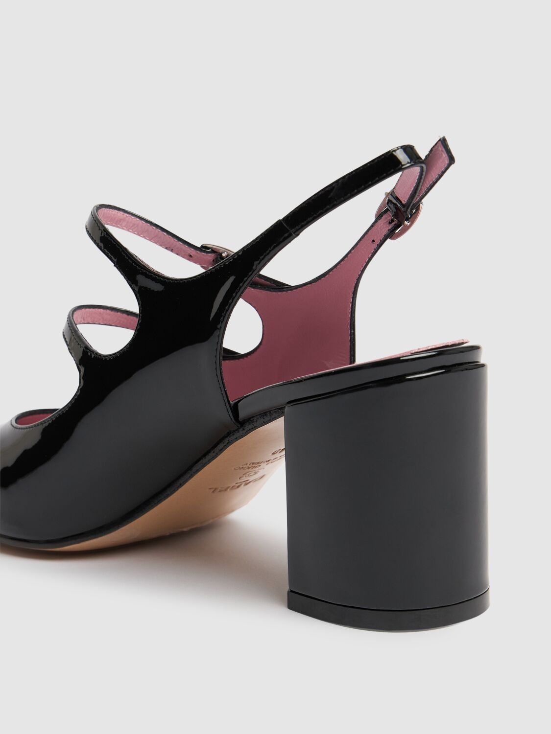 Shop Carel 60mm Banana Patent Leather Slingbacks In Black