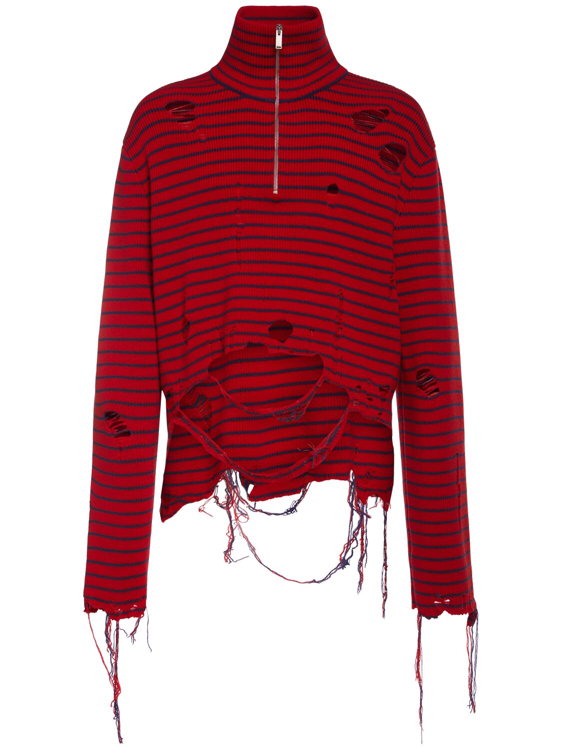 Half-zip Wool Turtleneck Sweater