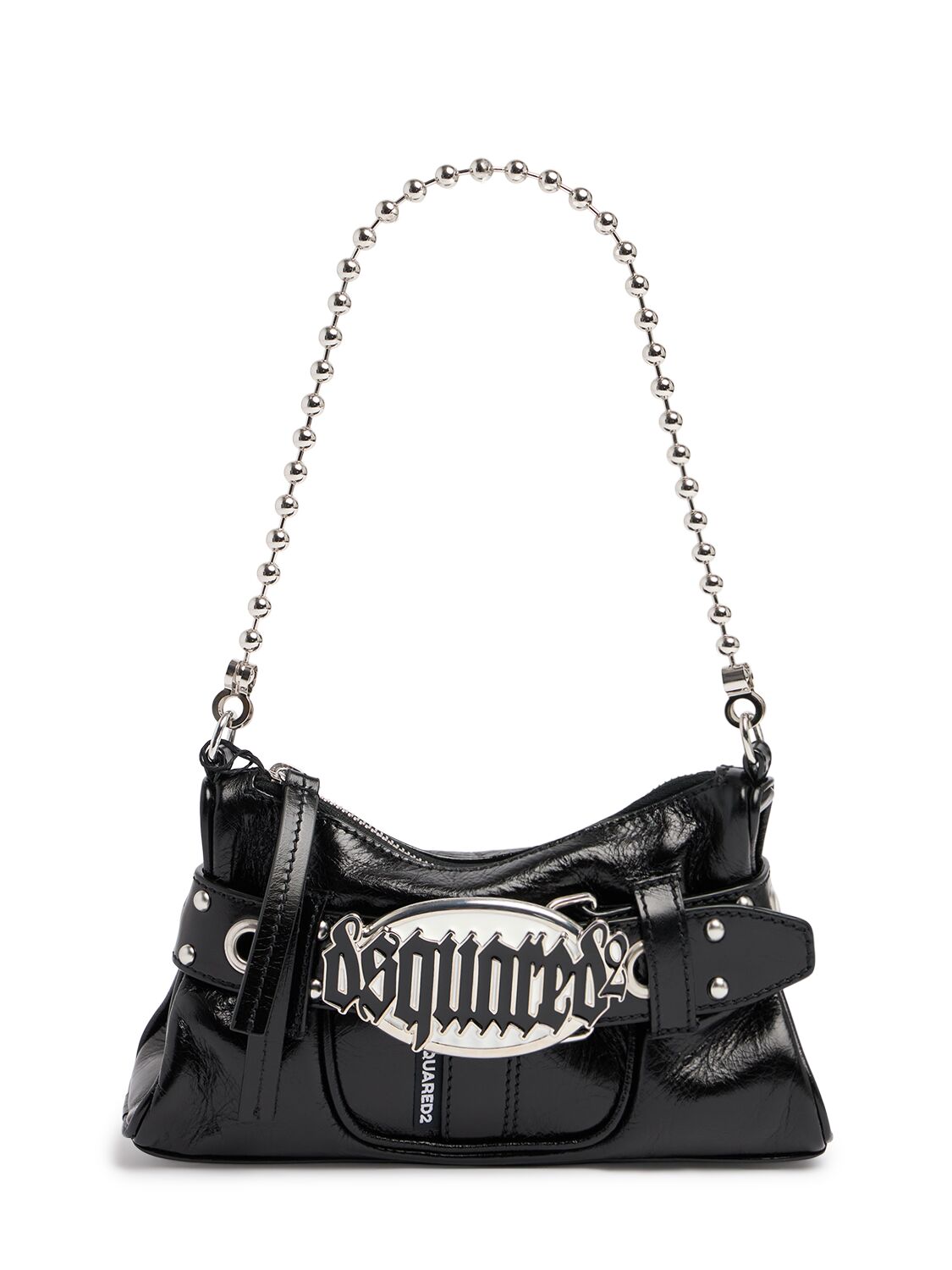 Gothic Belted Leather Shoulder Bag