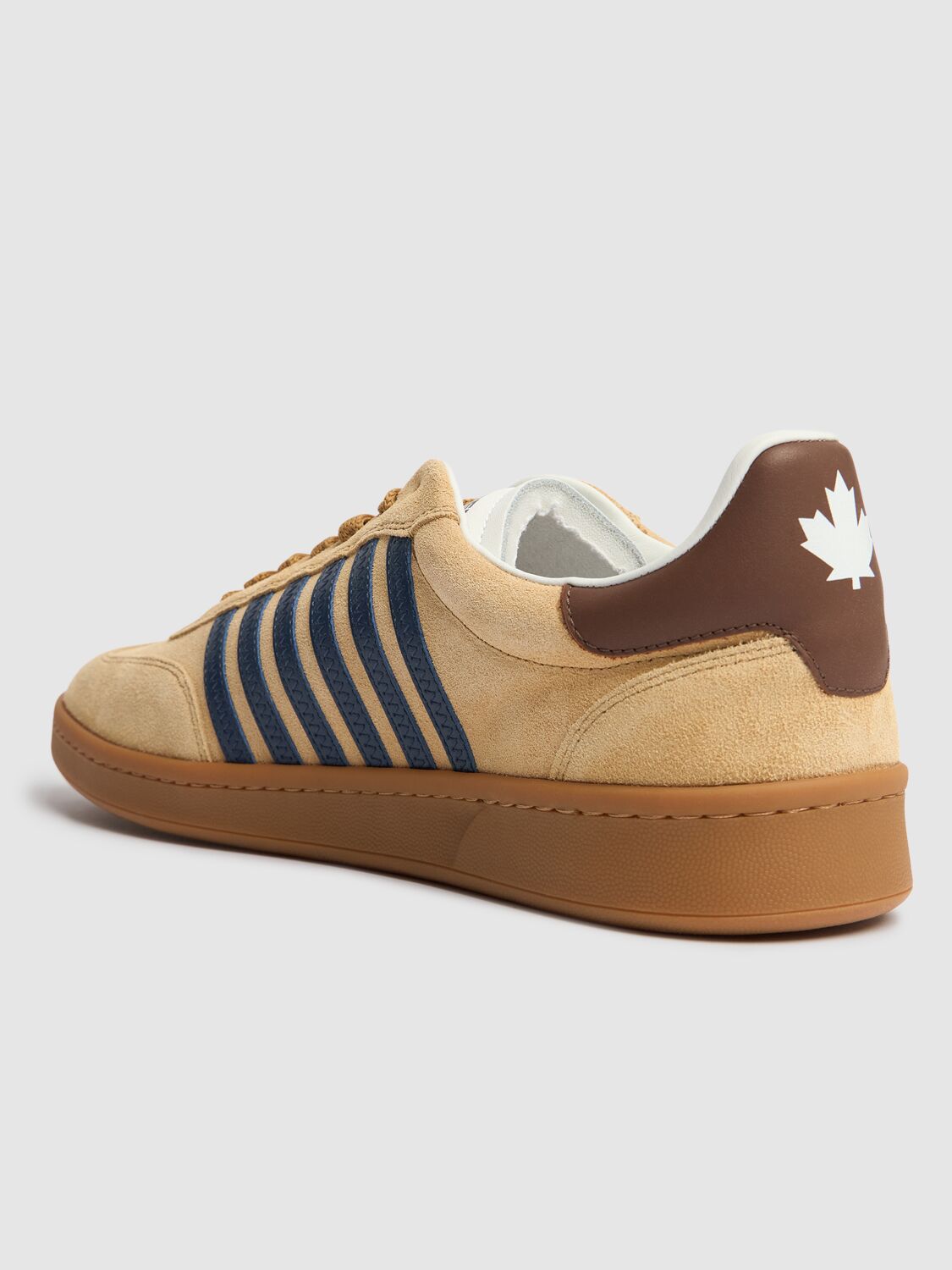 Shop Dsquared2 Low Top Sneakers In Beige/blue