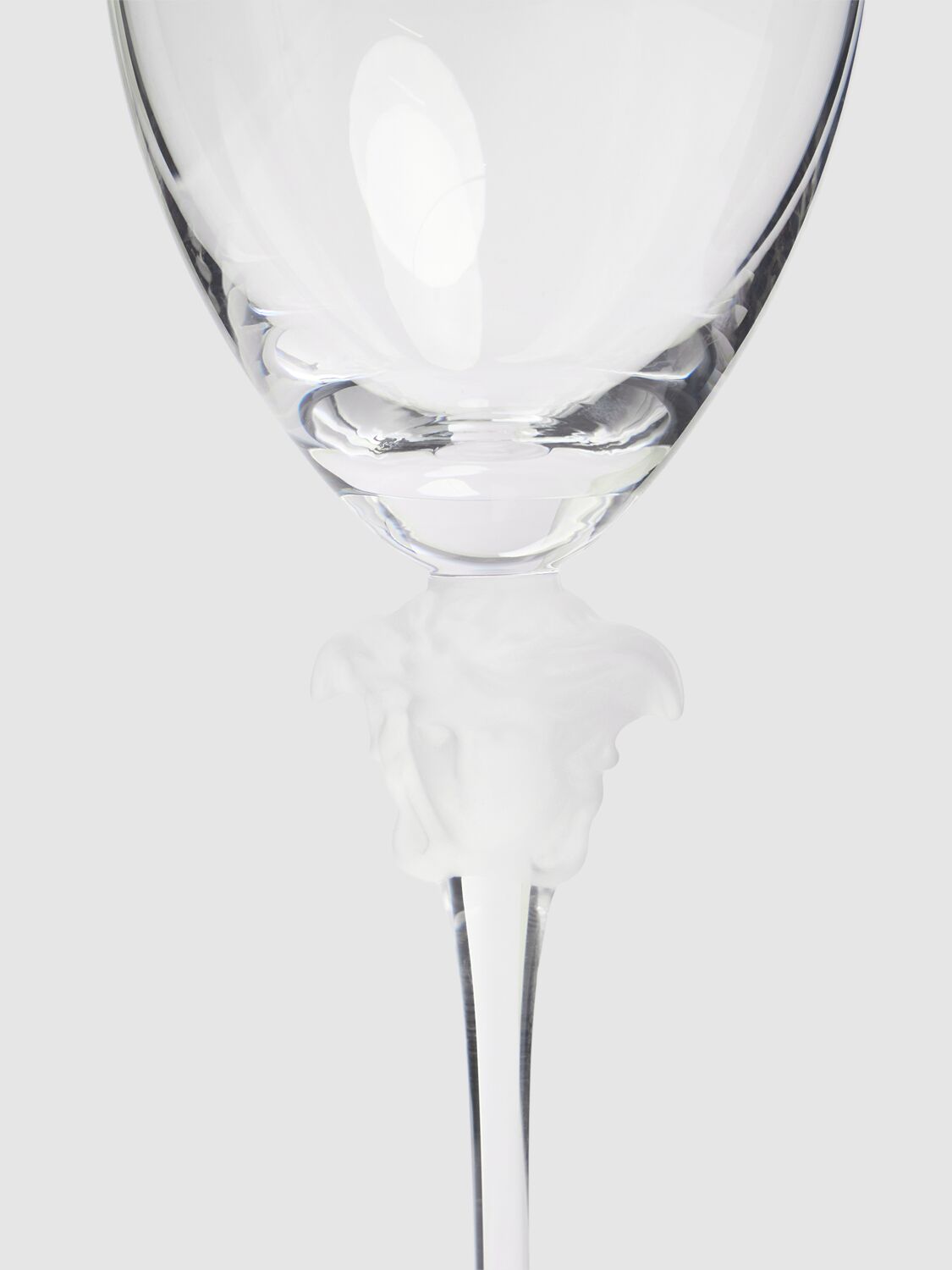 Shop Versace Medusa Lumière White Wine Glass In Transparent