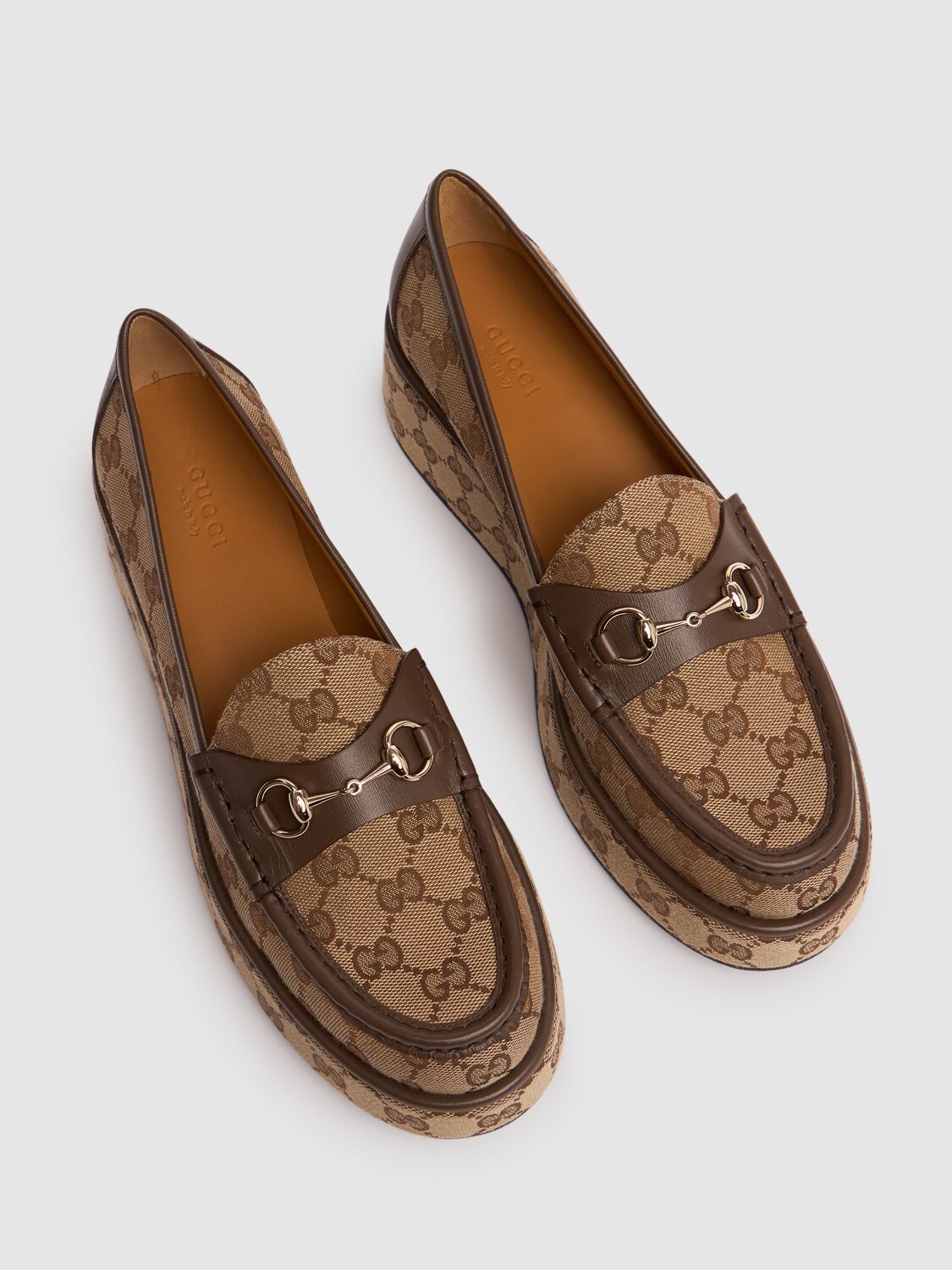 GUCCI ILDE CANVAS LOAFERS 