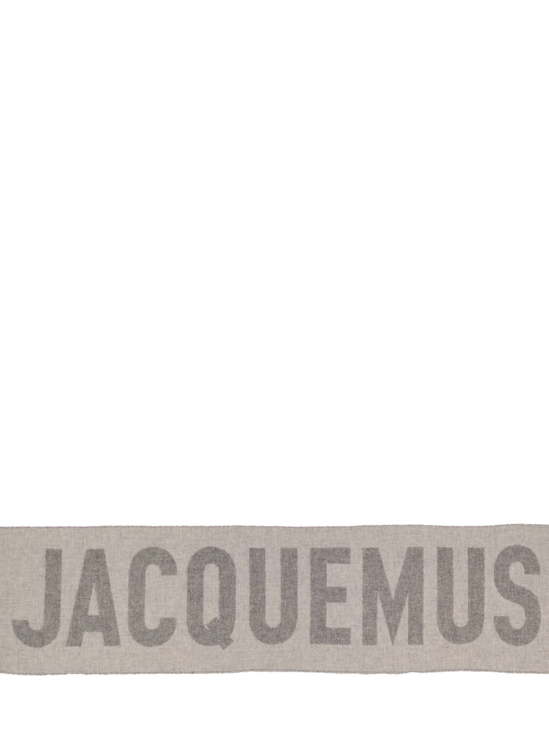 Shop Jacquemus L'echarpe  Wool Scarf In Grey