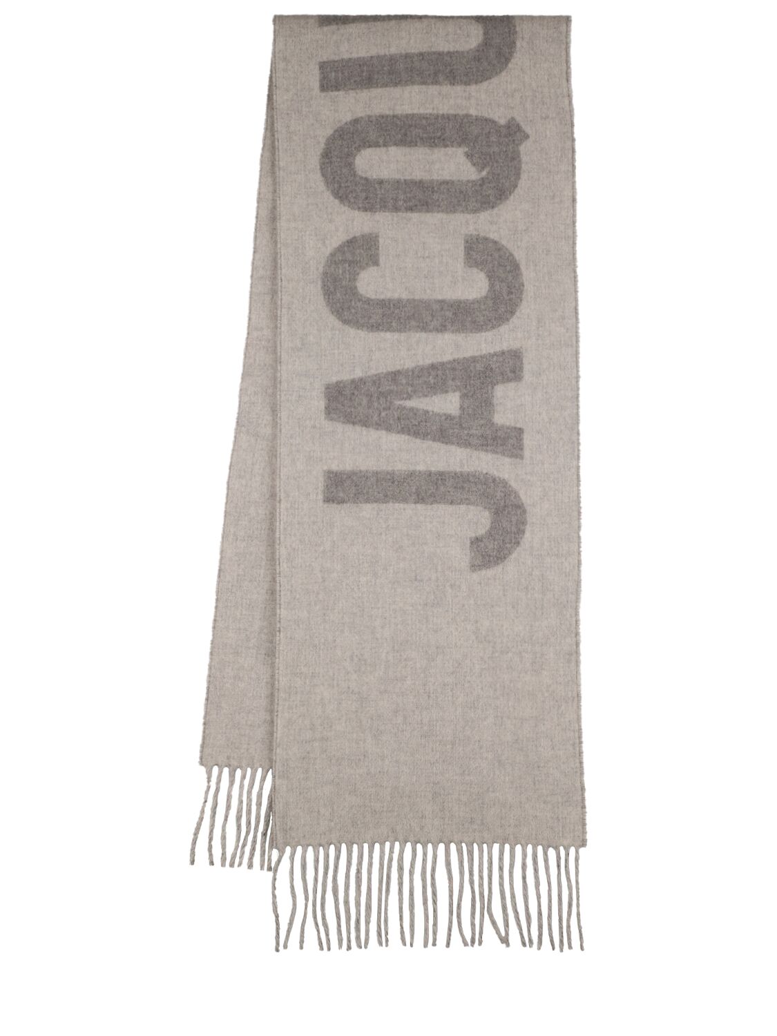 Jacquemus L'echarpe  Wool Scarf In Grey