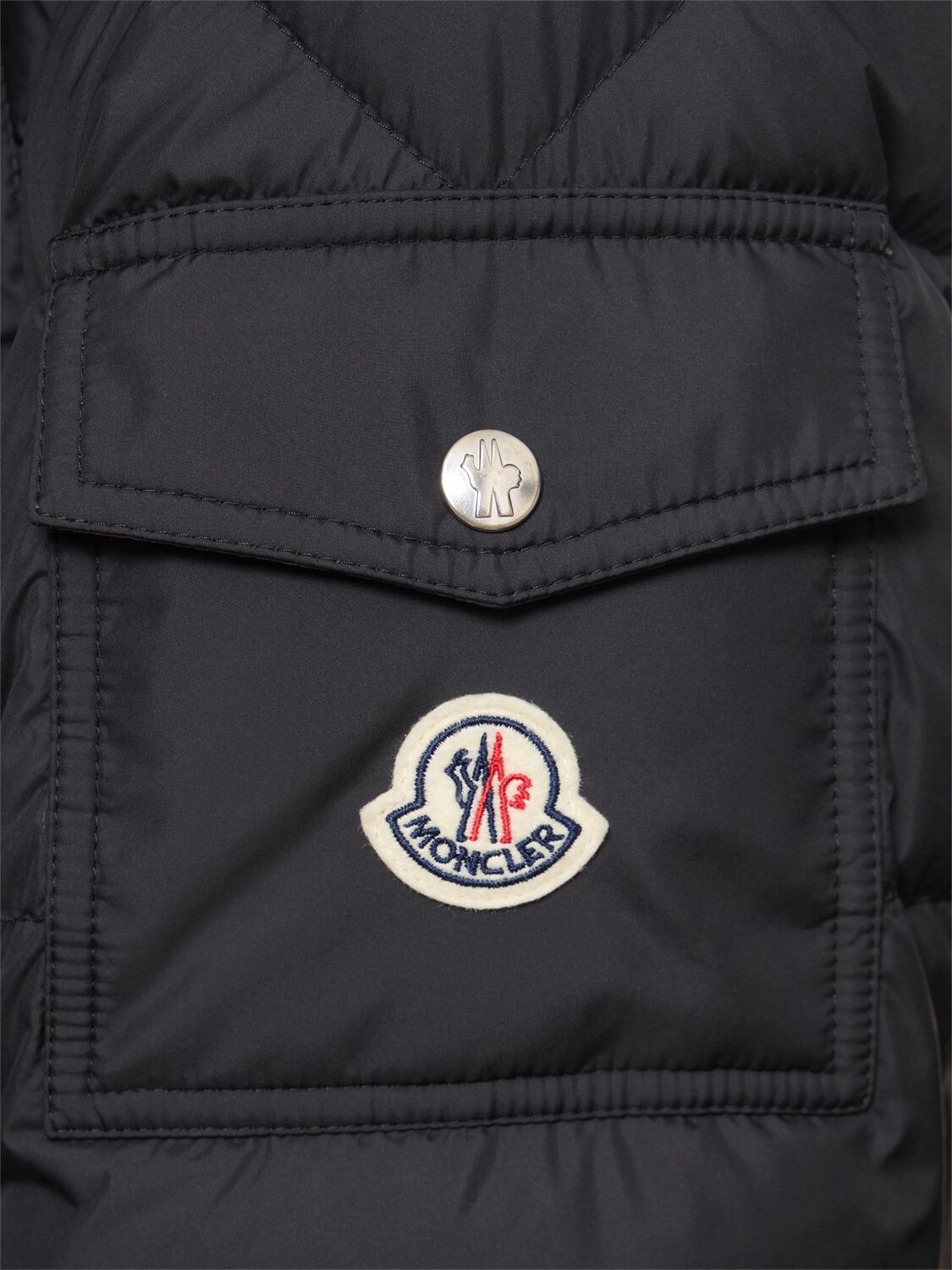 Shop Moncler Averole Tech Down Jacket In Black