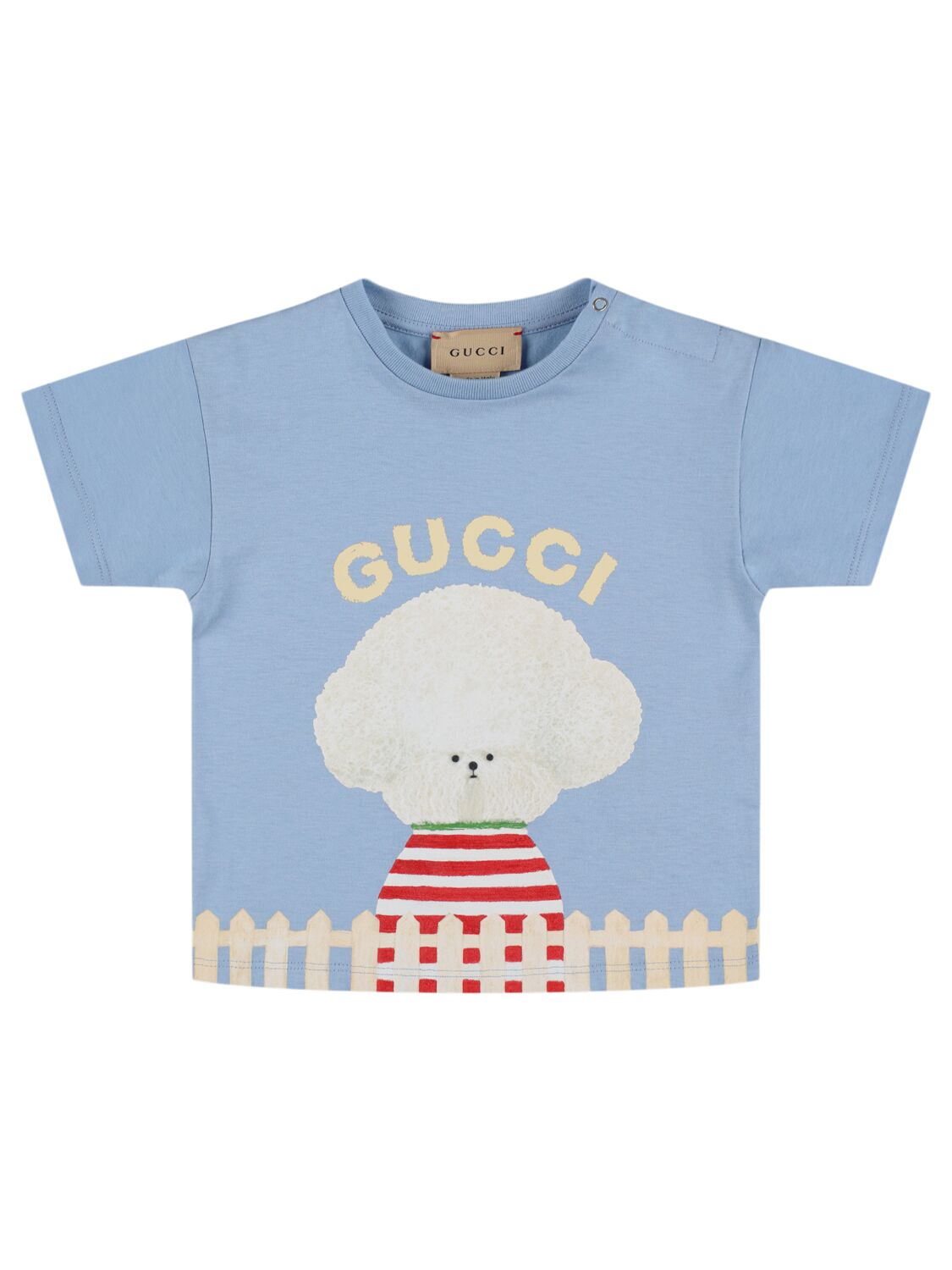 Gucci Logo Cotton T-shirt In Sky Blue