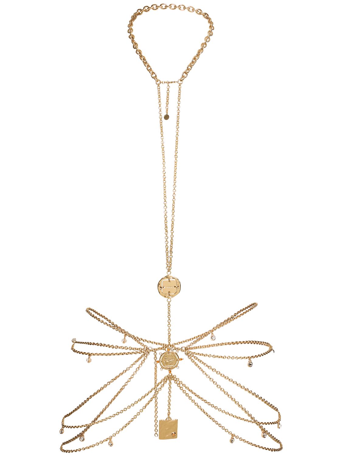 Rabanne Medals Body Necklace In Gold