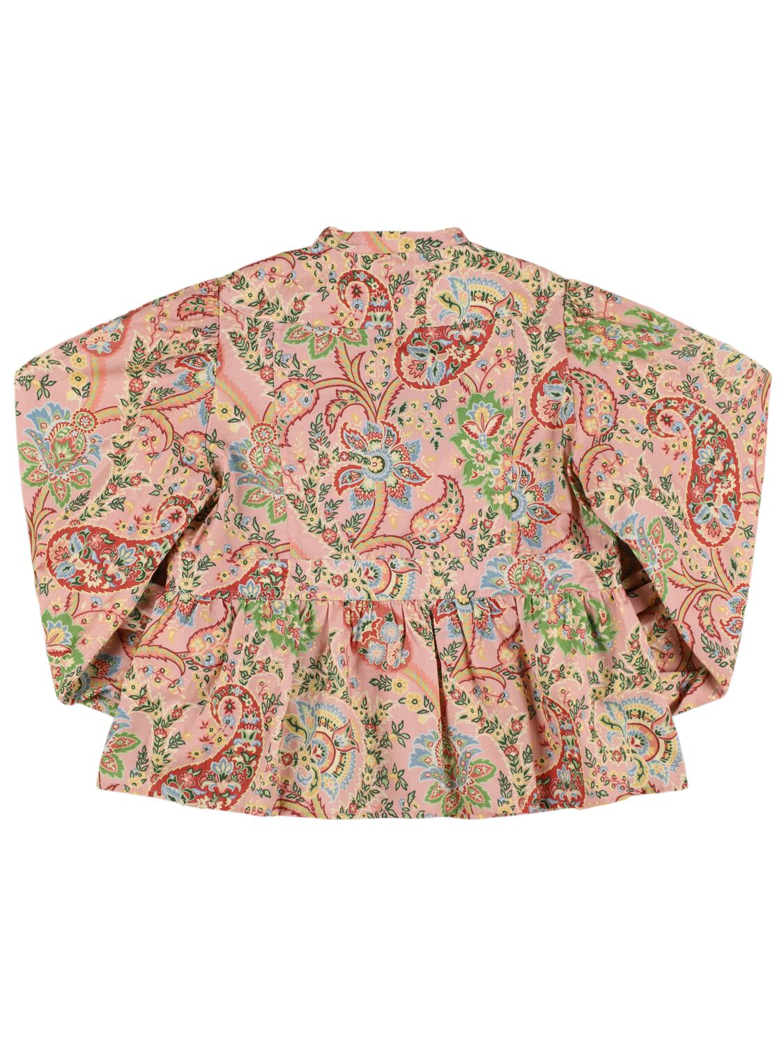 Shop Etro Printed Cotton Poplin Shirt In Pink/multi