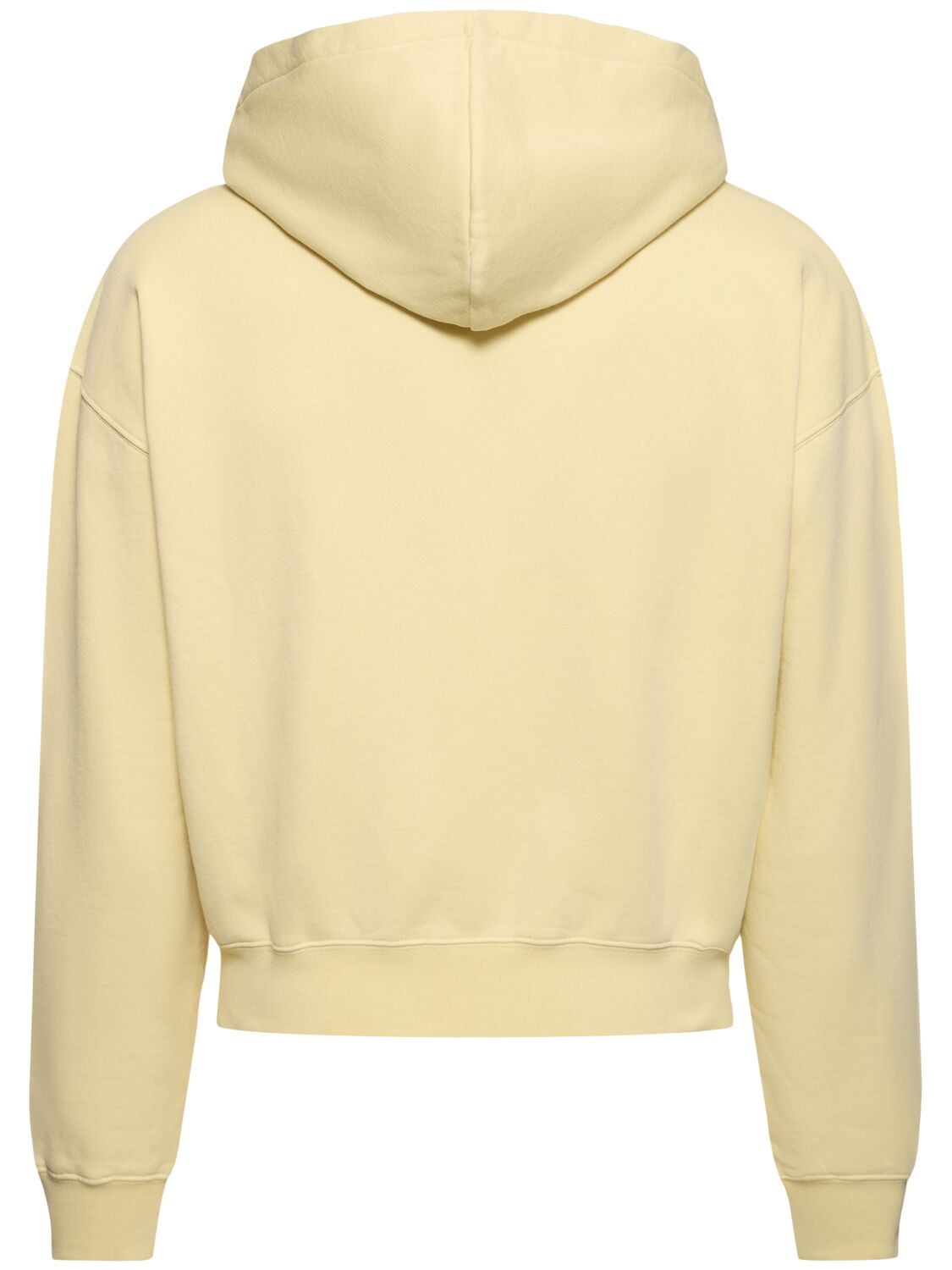 Shop Jacquemus Le Hoodie Gros Grain Zip-up Sweatshirt In Light Yellow