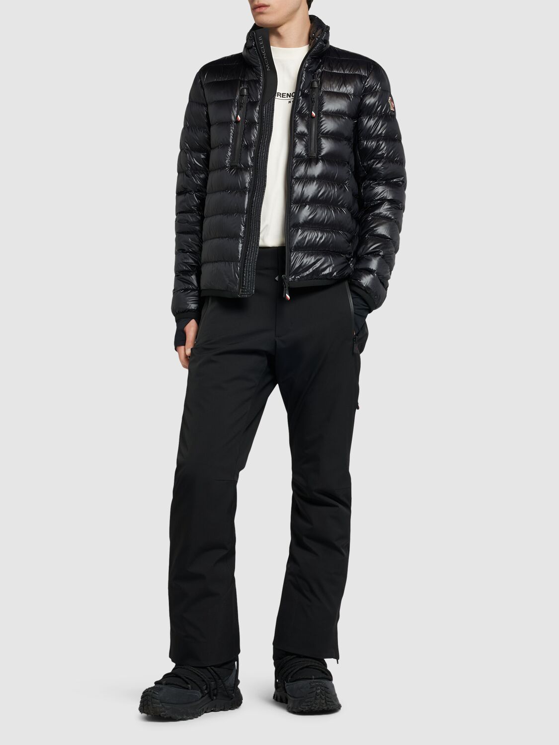 Shop Moncler Hers Nylon Down Jacket In Black