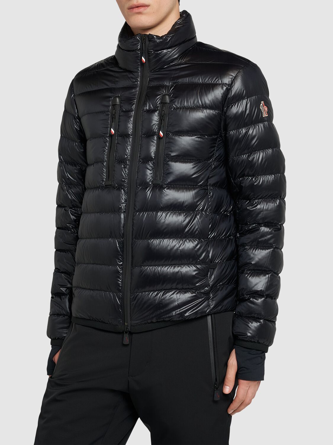 Shop Moncler Hers Nylon Down Jacket In Black