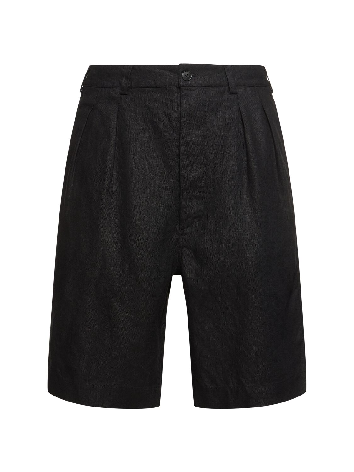 Pleated Linen Shorts