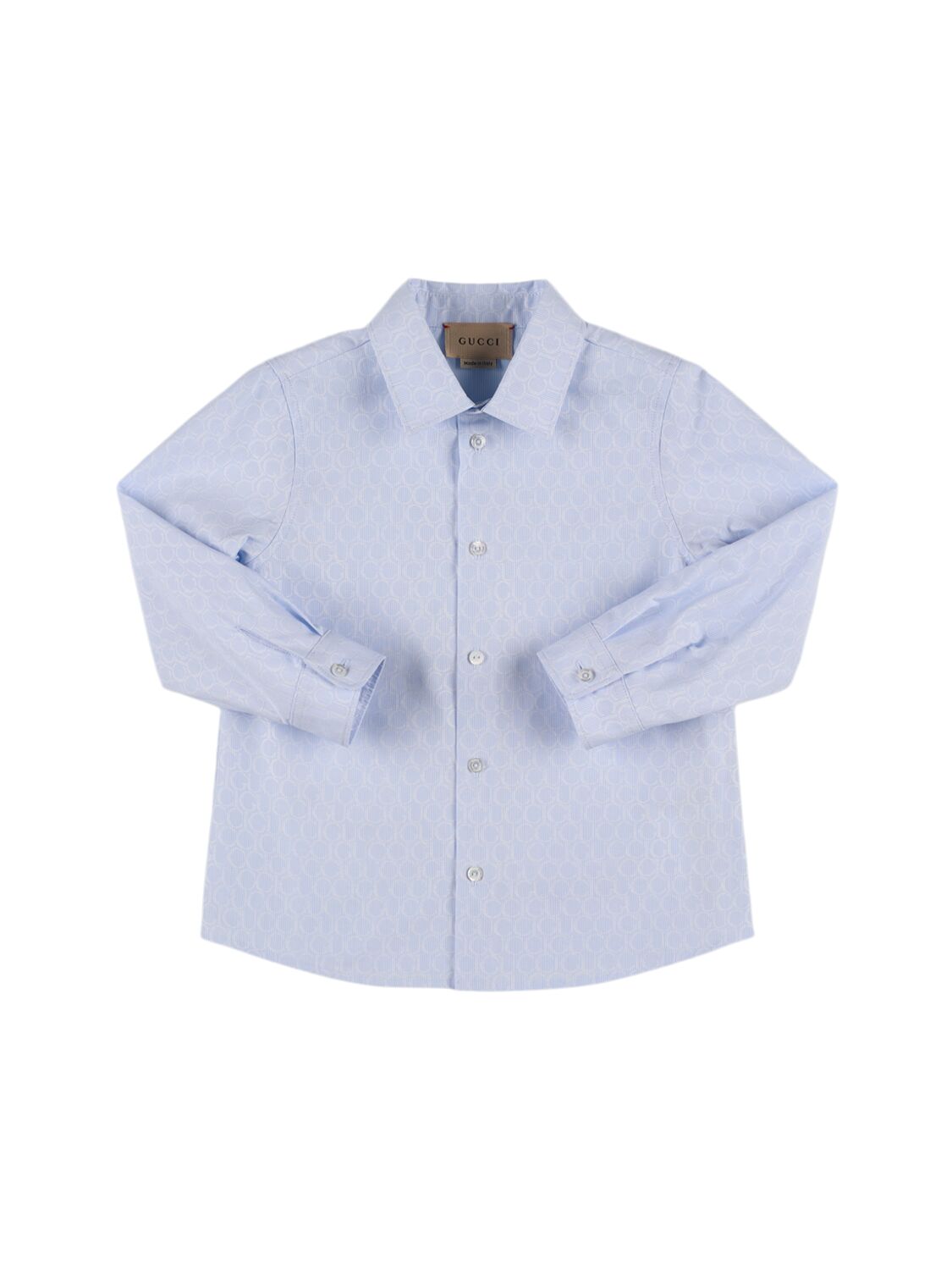 Gucci Pinstriped Cotton Shirt In Blue/white