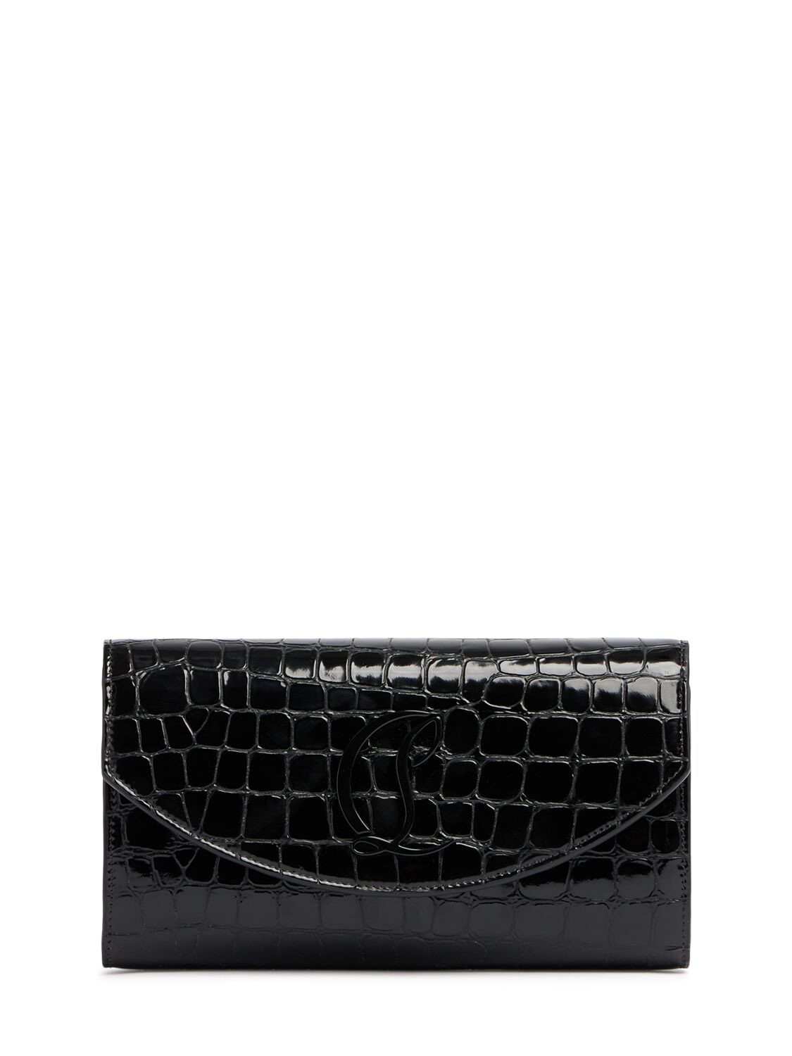 Loubi54 Embossed Leather Wallet W/chain