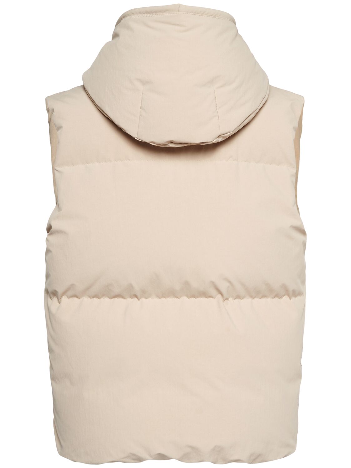 Shop Moncler Baldy Tech Down Vest In Beige