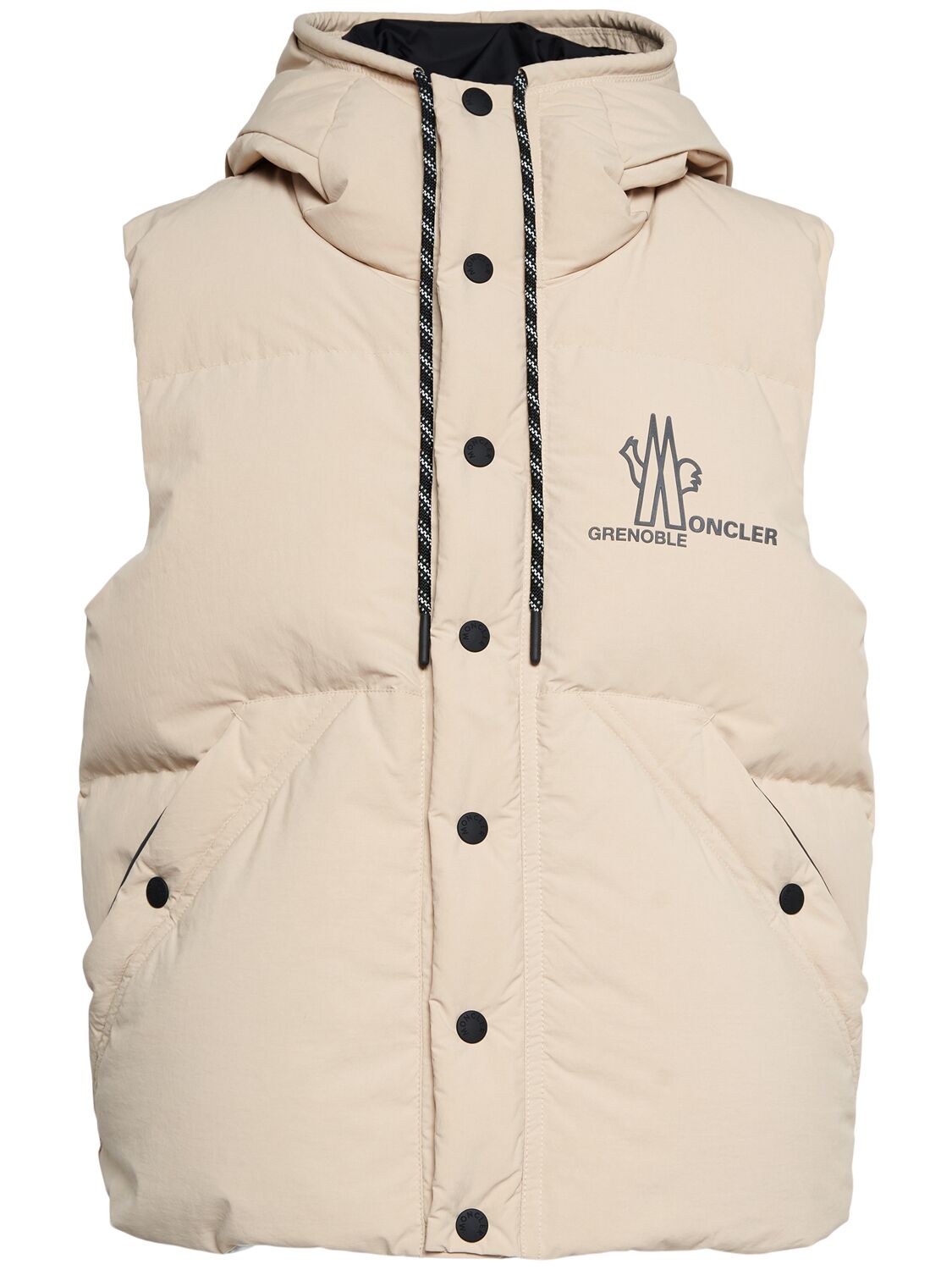 Moncler Baldy Tech Down Waistcoat In Brown