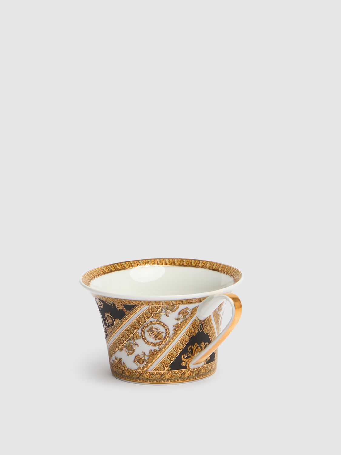 Shop Versace I Love Baroque Tea Cup & Saucer In Gold