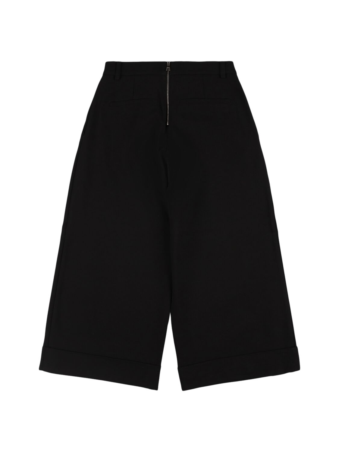 Shop Balmain Viscose Blend Knit Cropped Pants In Black