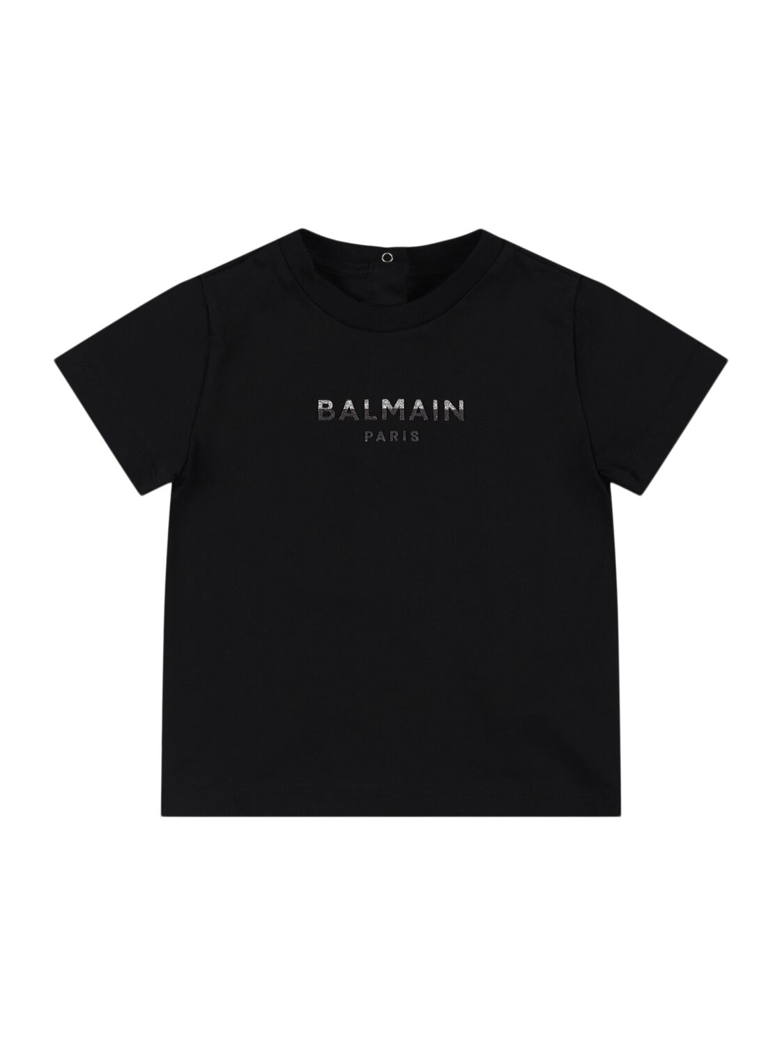 Balmain Printed Logo Cotton T-shirt In Black