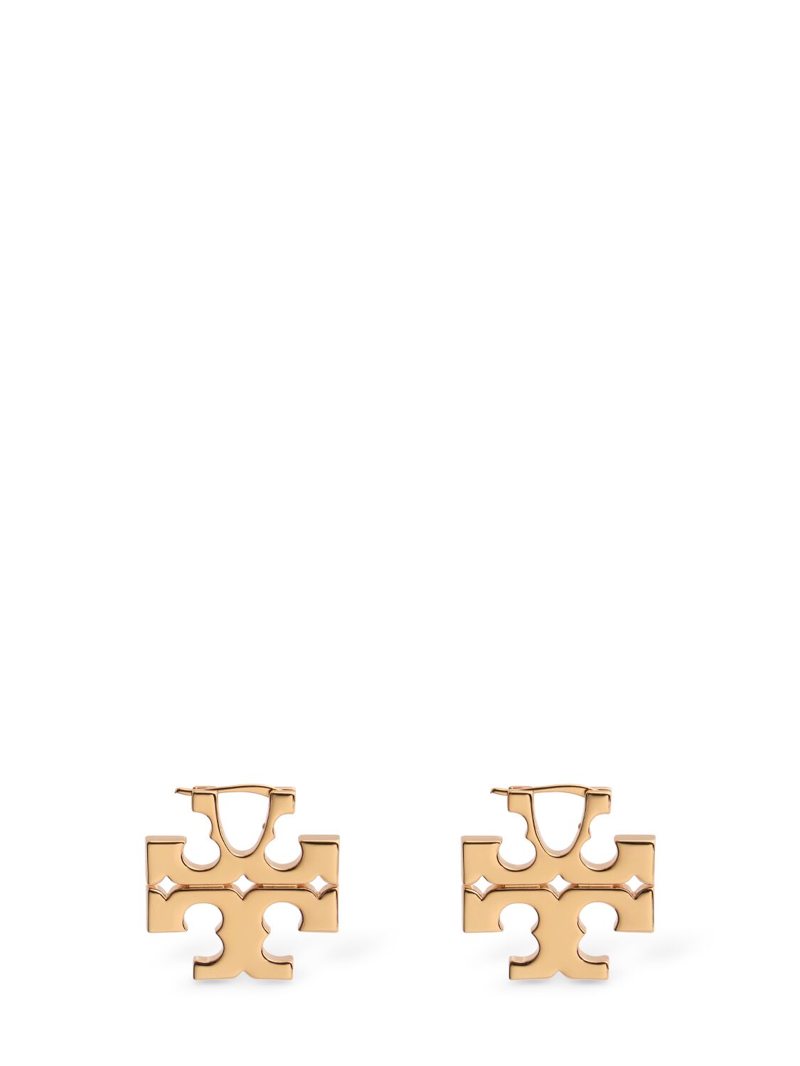 Tory Burch Eleanor Hidden Hoop Earrings In Tory Gold