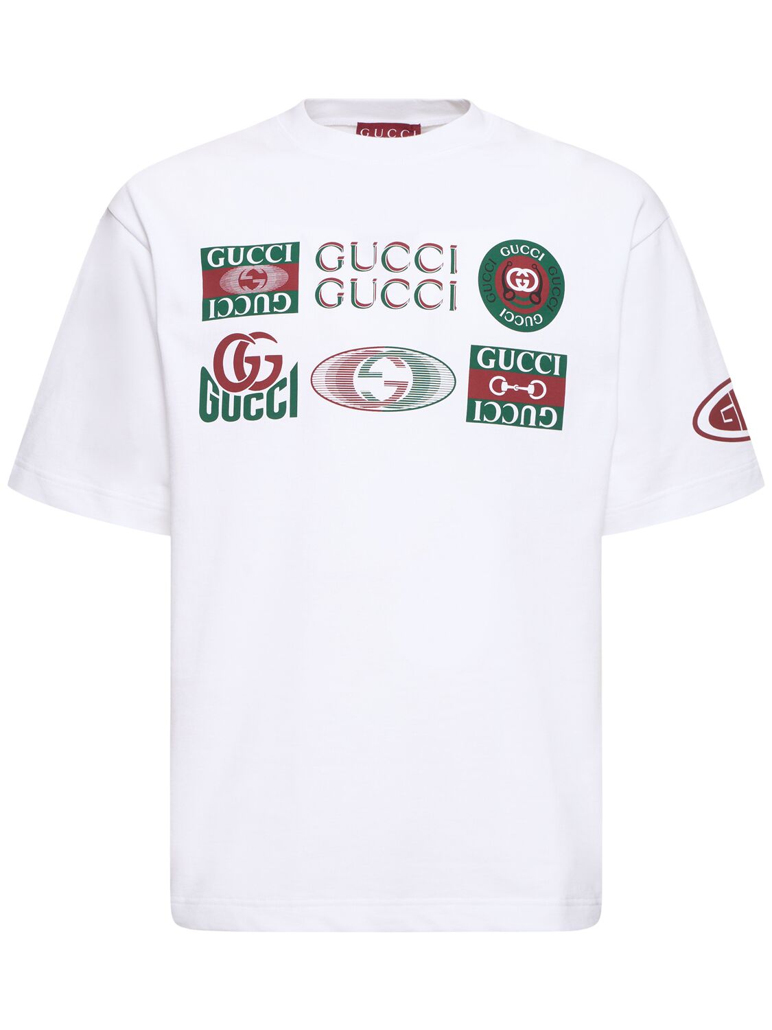 Gucci Logo Cotton Jersey T-shirt In White