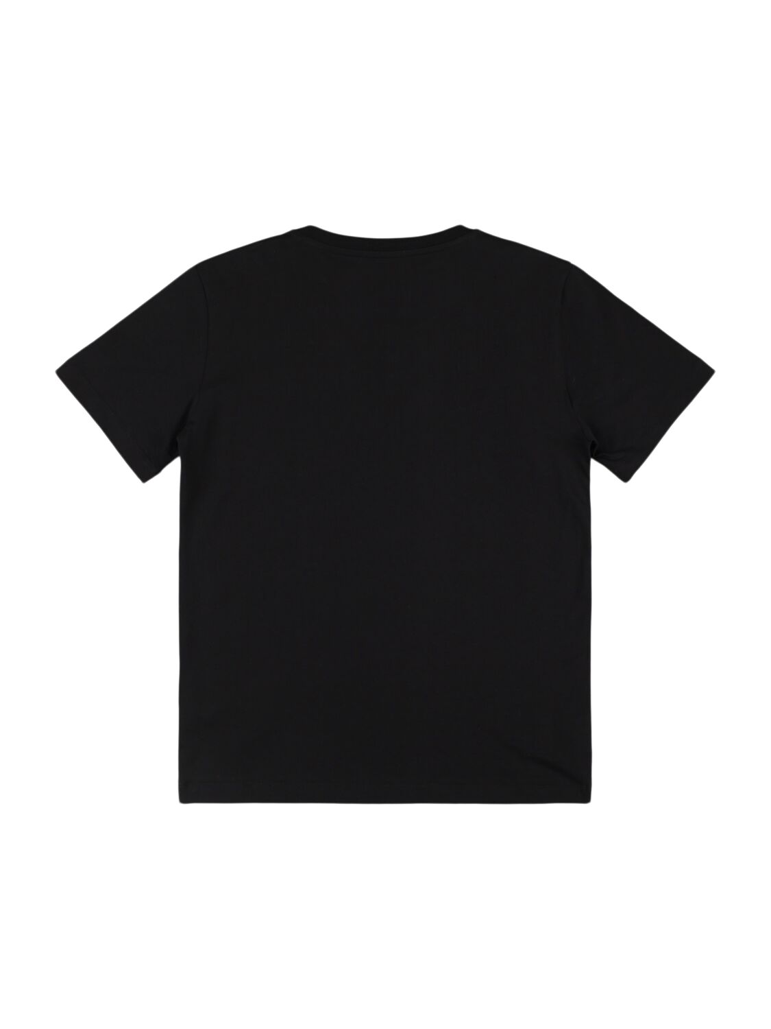 Shop Balmain Cotton Jersey T-shirt W/ Logo In Black