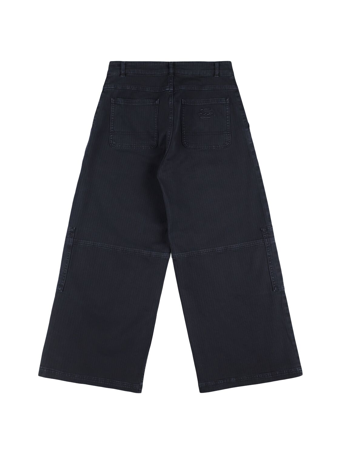 Shop Etro Stretch Cotton Cargo Pants In Dark Blue