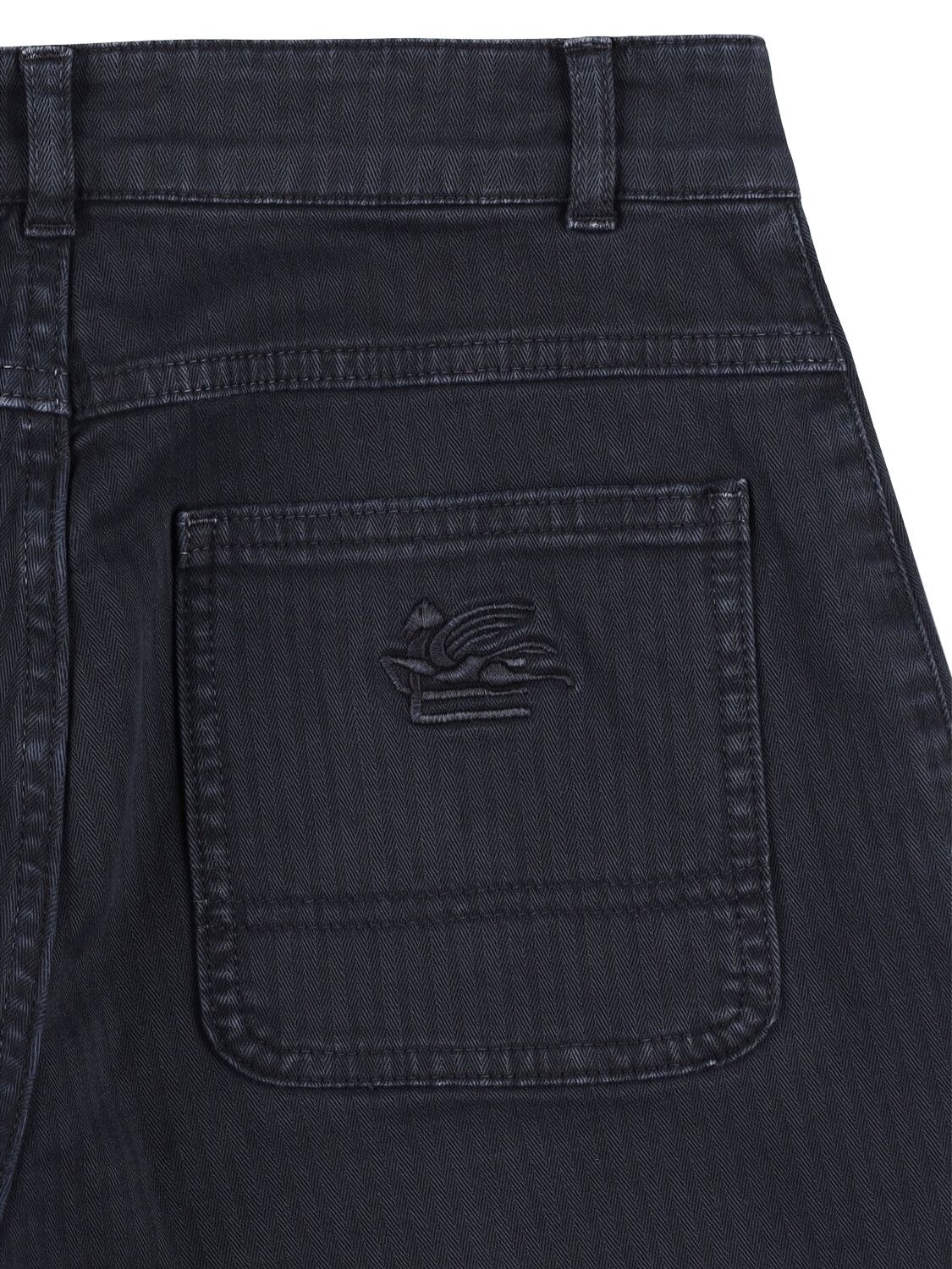 Shop Etro Stretch Cotton Cargo Pants In Dark Blue