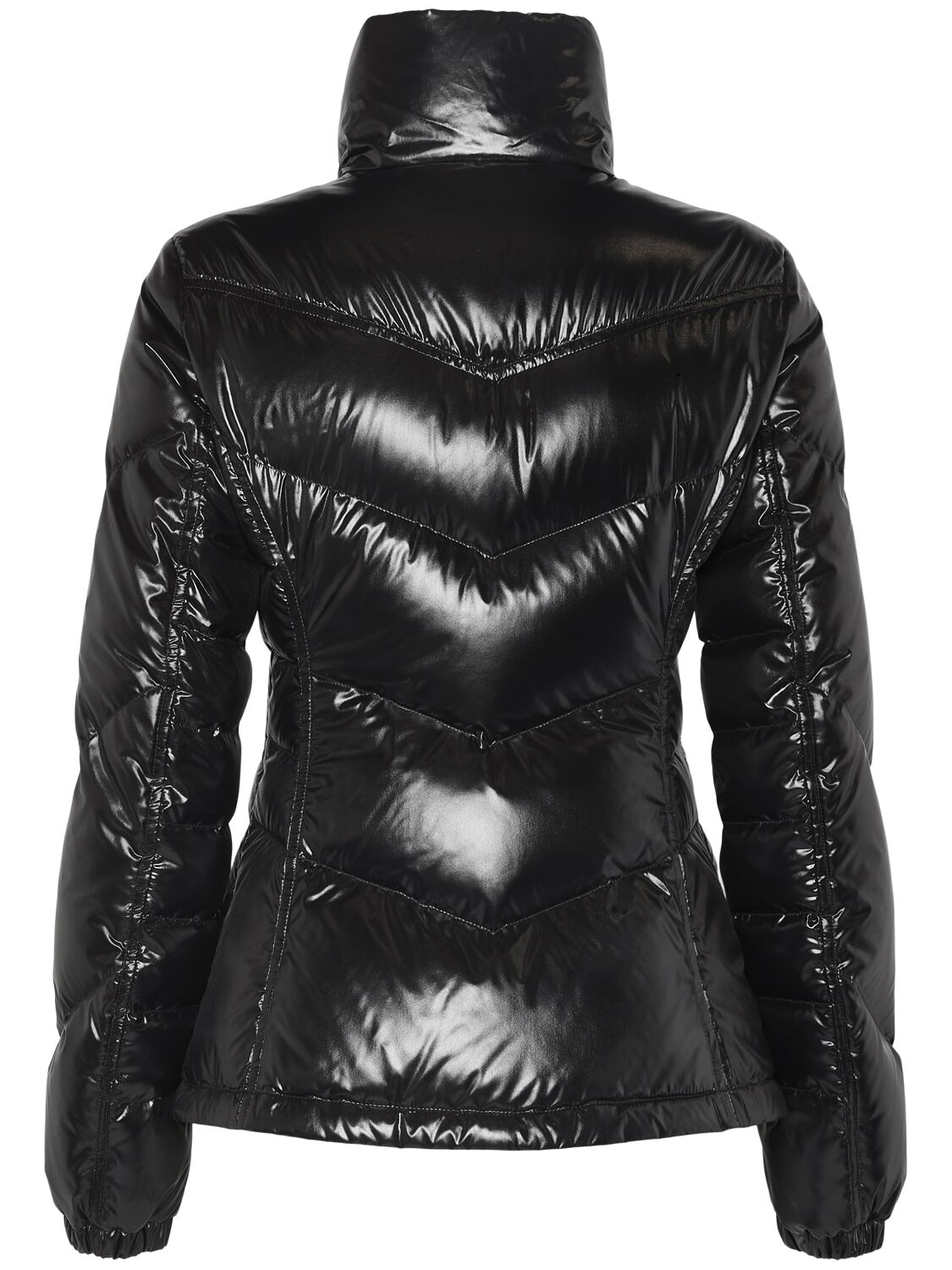 Shop Moncler Gast Nylon Laqué Down Jacket In Black