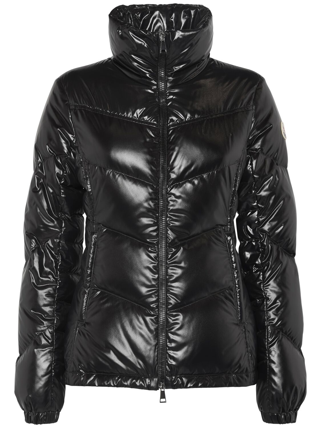 Shop Moncler Gast Nylon Laqué Down Jacket In Black