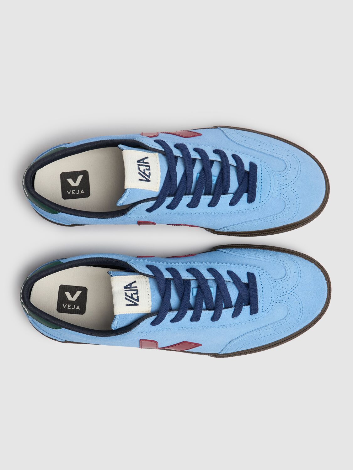 Shop Veja Volley Bastille Sneakers In Aqua/marsala