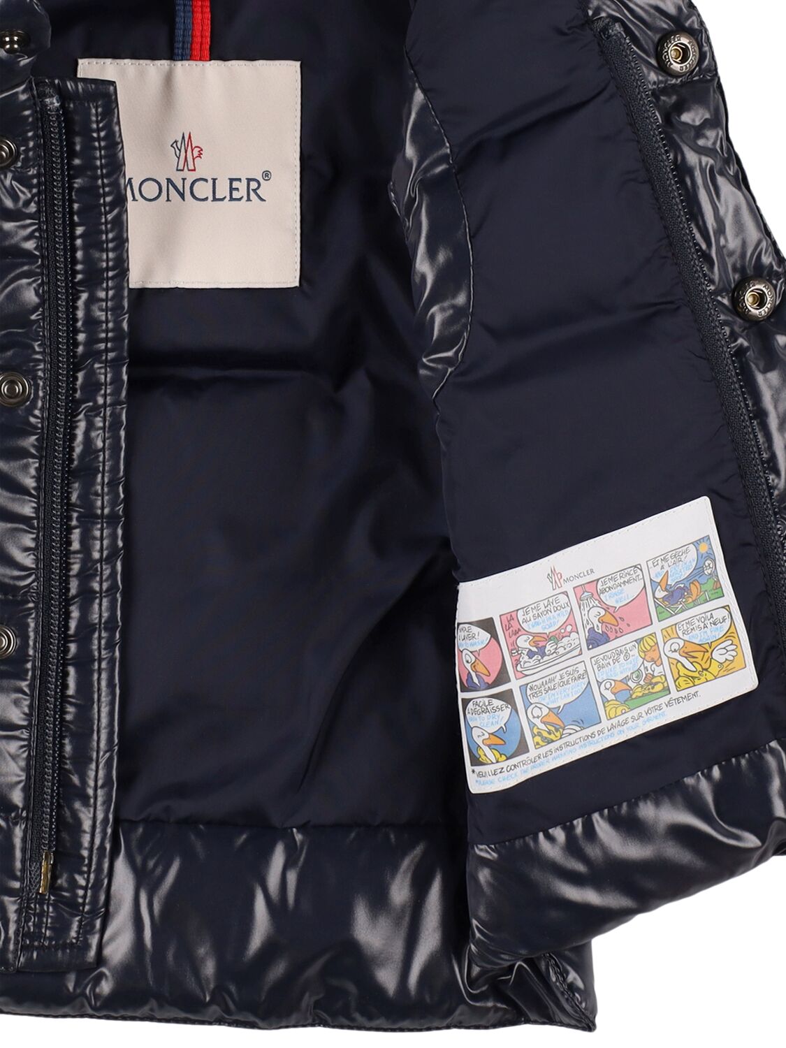 Shop Moncler Bernard Nylon Down Jacket In Midnight Blue