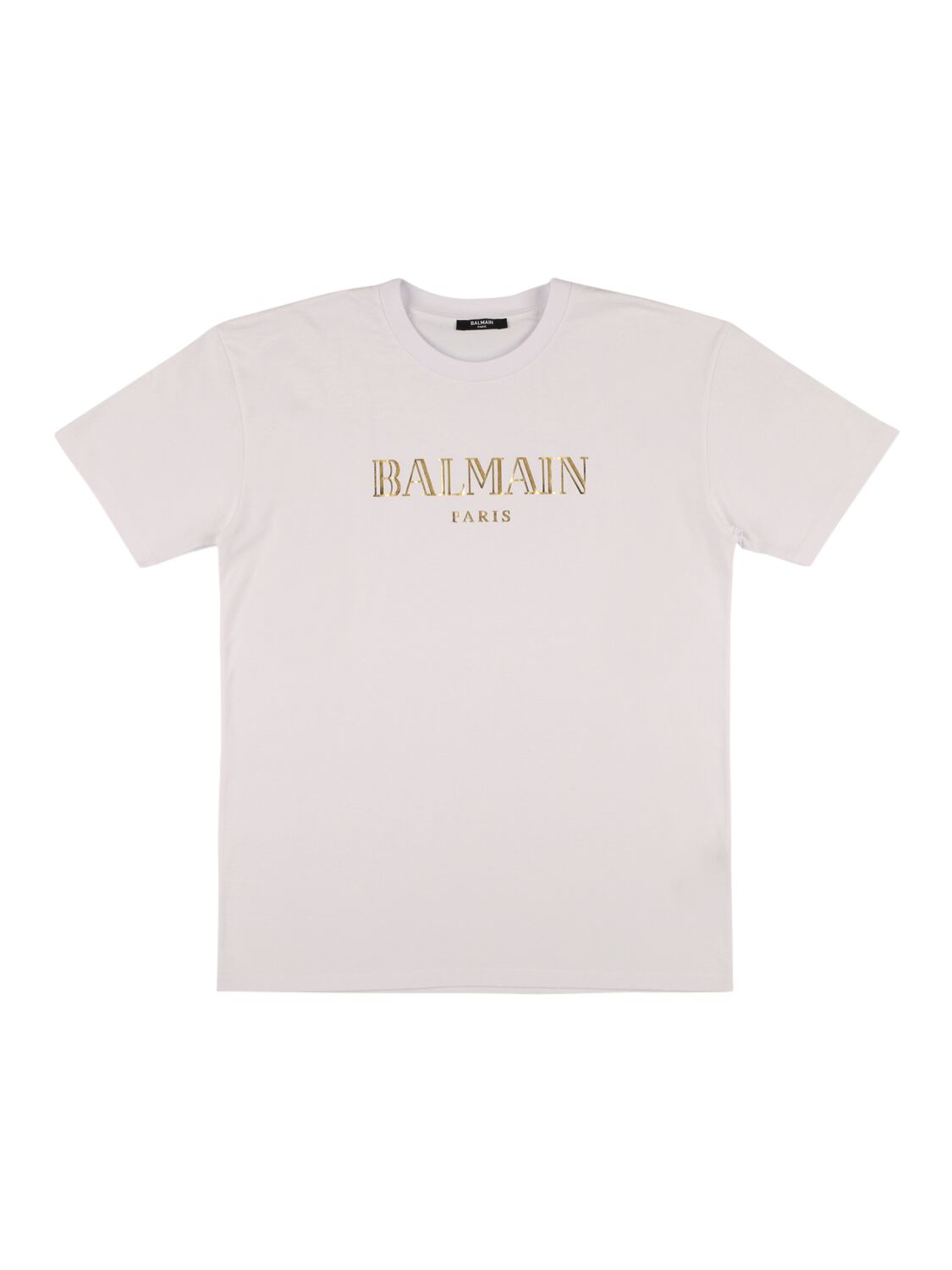 Balmain Cotton Jersey T-shirt W/ Logo In White