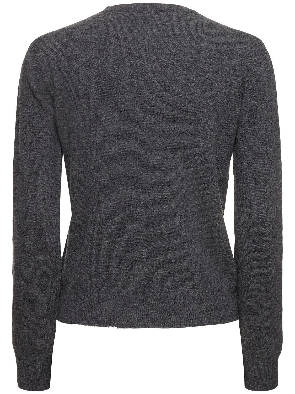 Shop Dsquared2 Virgin Wool Knit Cardigan In Dark Grey