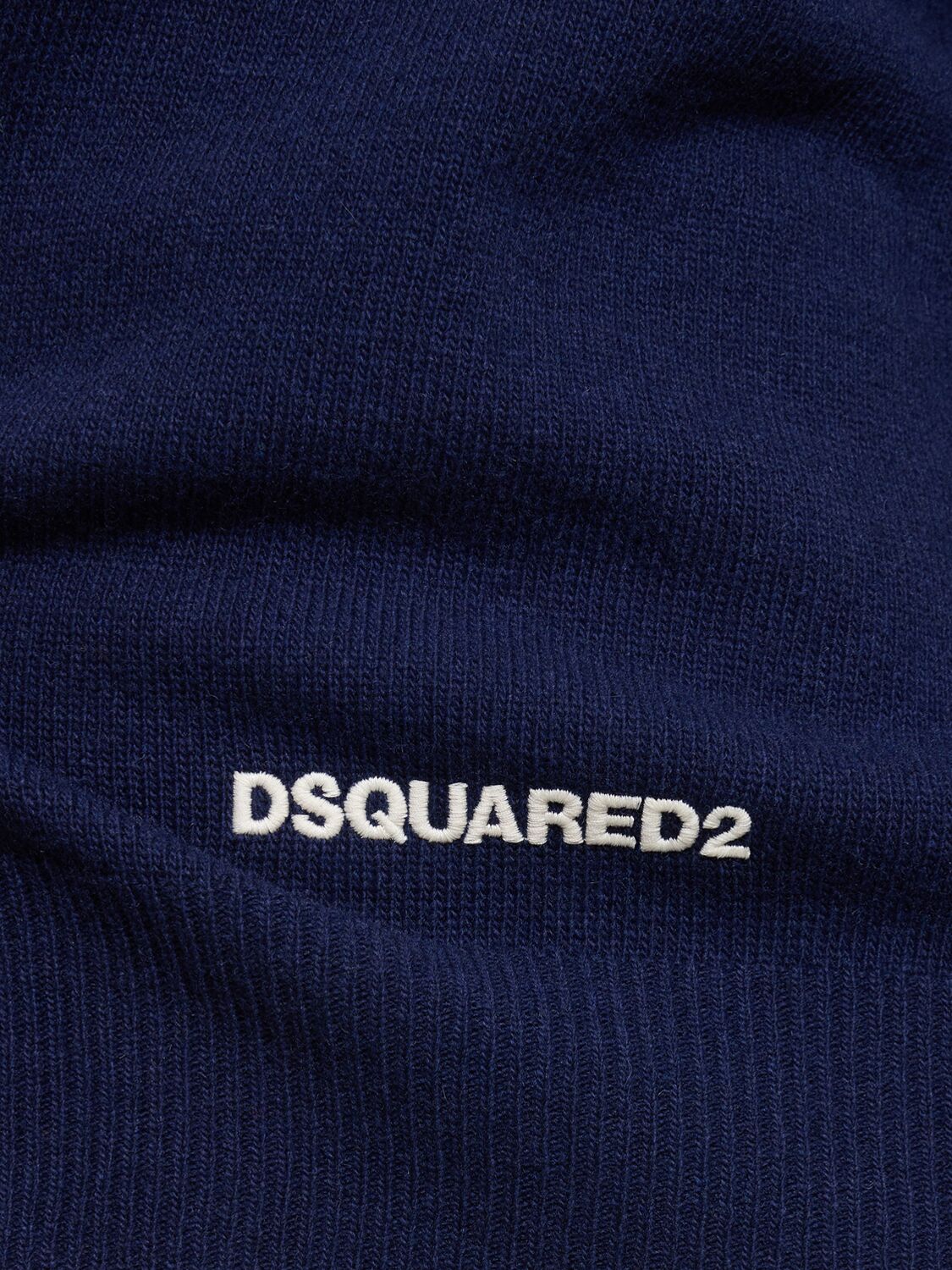 Shop Dsquared2 Crewneck Knit Sweater In Navy