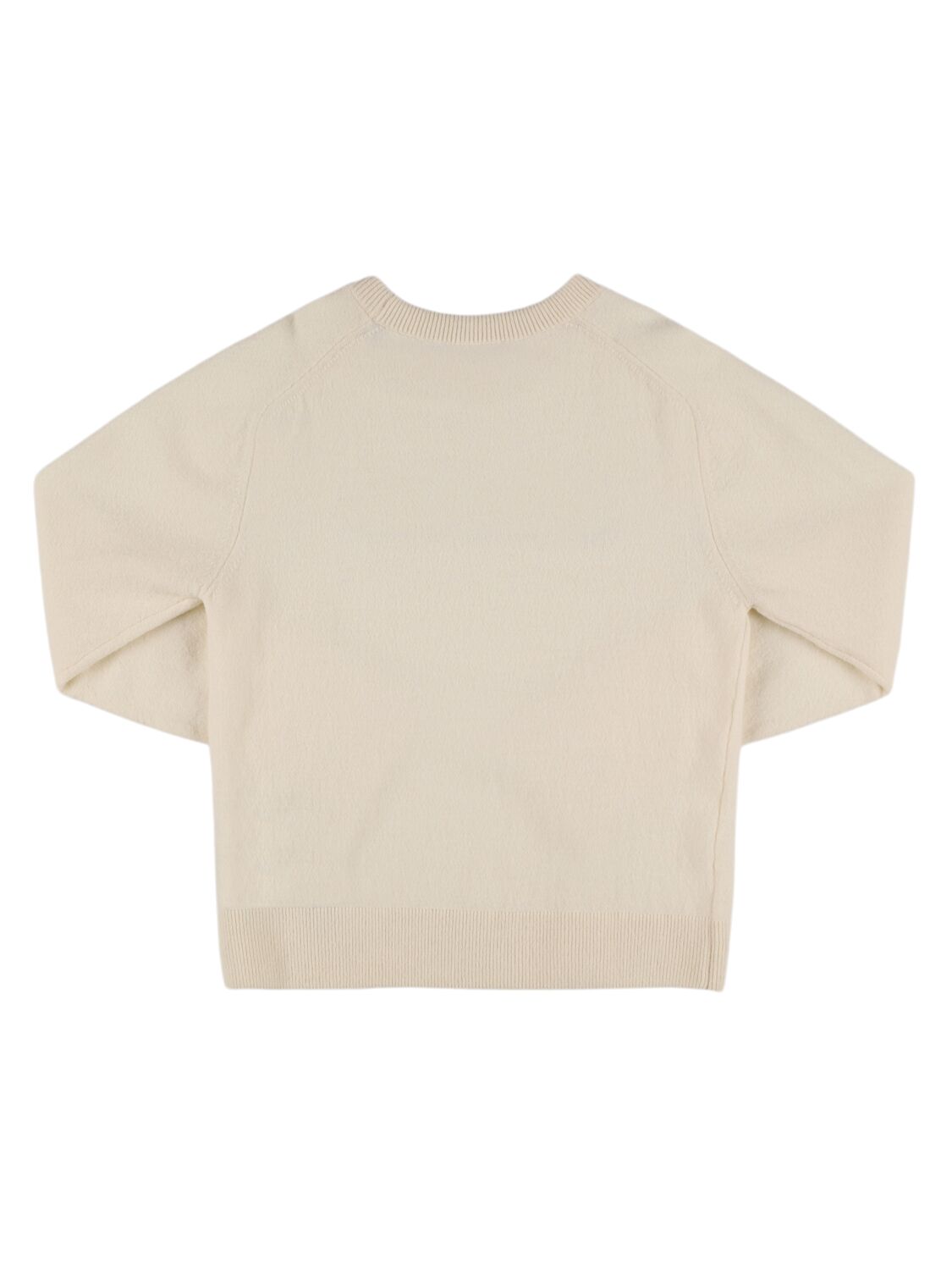 Shop Balmain Logo Wool Blend Knit Sweater In White/black